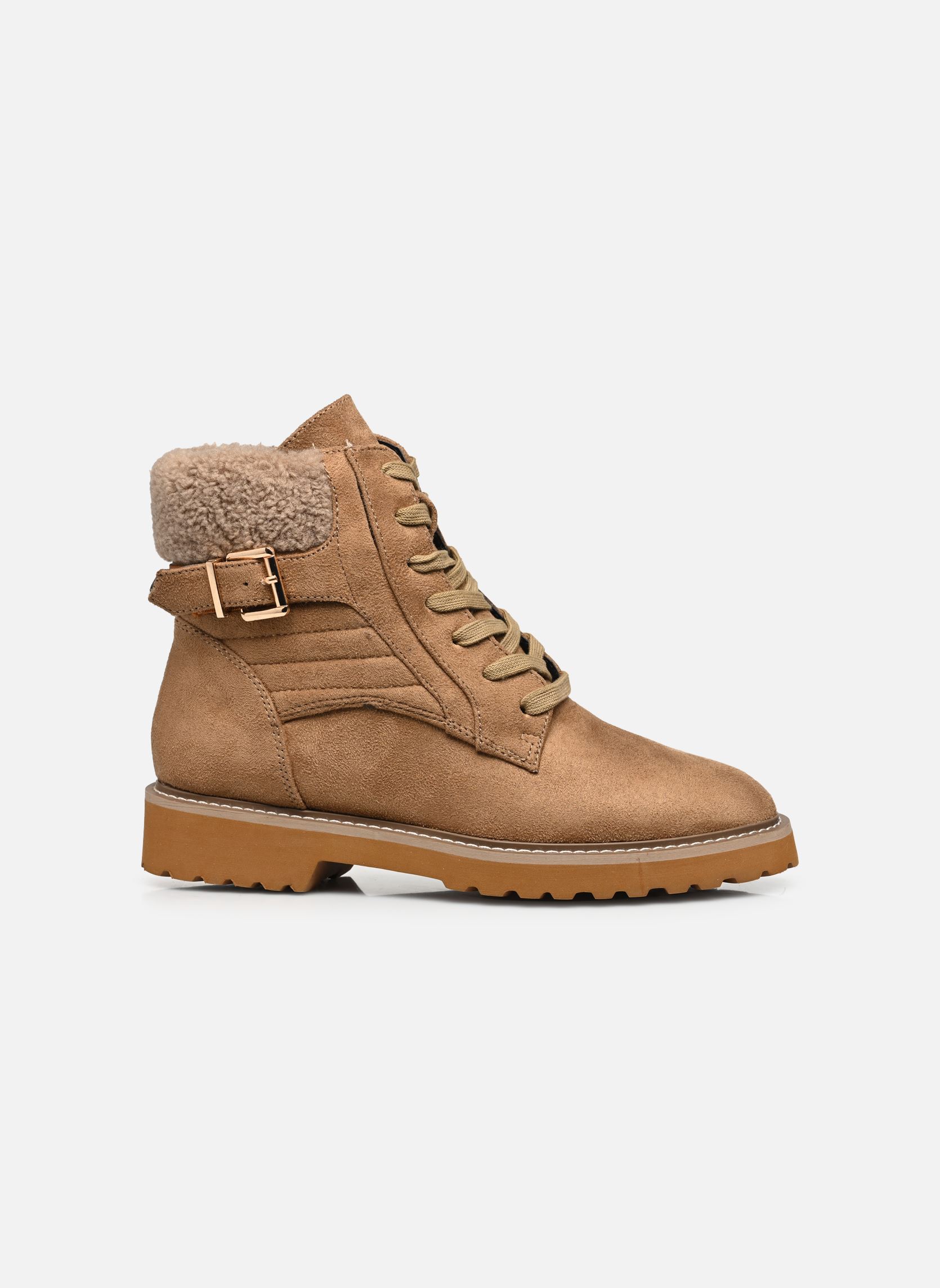 Veterlaarsjes QL4738_BEIGE dames beige Divine Factory Veterlaarsjes QL4738_BEIGE dames beige Beige