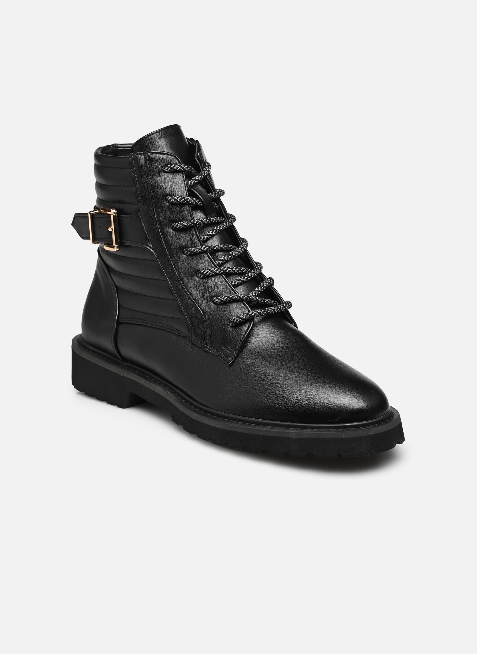 Geschnürte Stiefeletten QL4738_NOIR damen schwarz Divine Factory Geschnürte Stiefeletten QL4738_NOIR damen schwarz NOIR