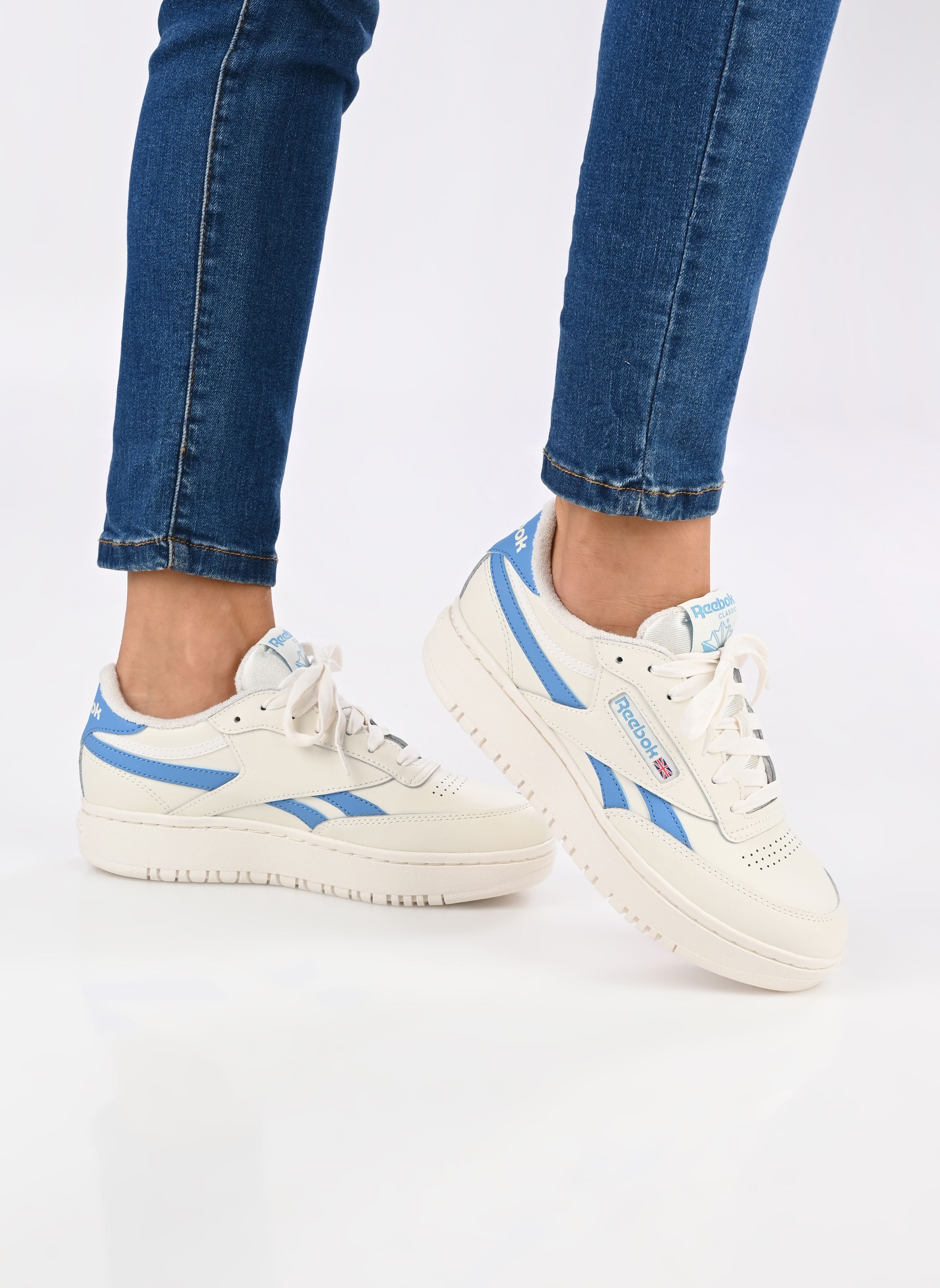 Niedrige Sneaker Club C Double Revenge W damen weiß Reebok Niedrige Sneaker Club C Double Revenge W damen weiß CHALK/CHALK/ESSENTIAL BLUE