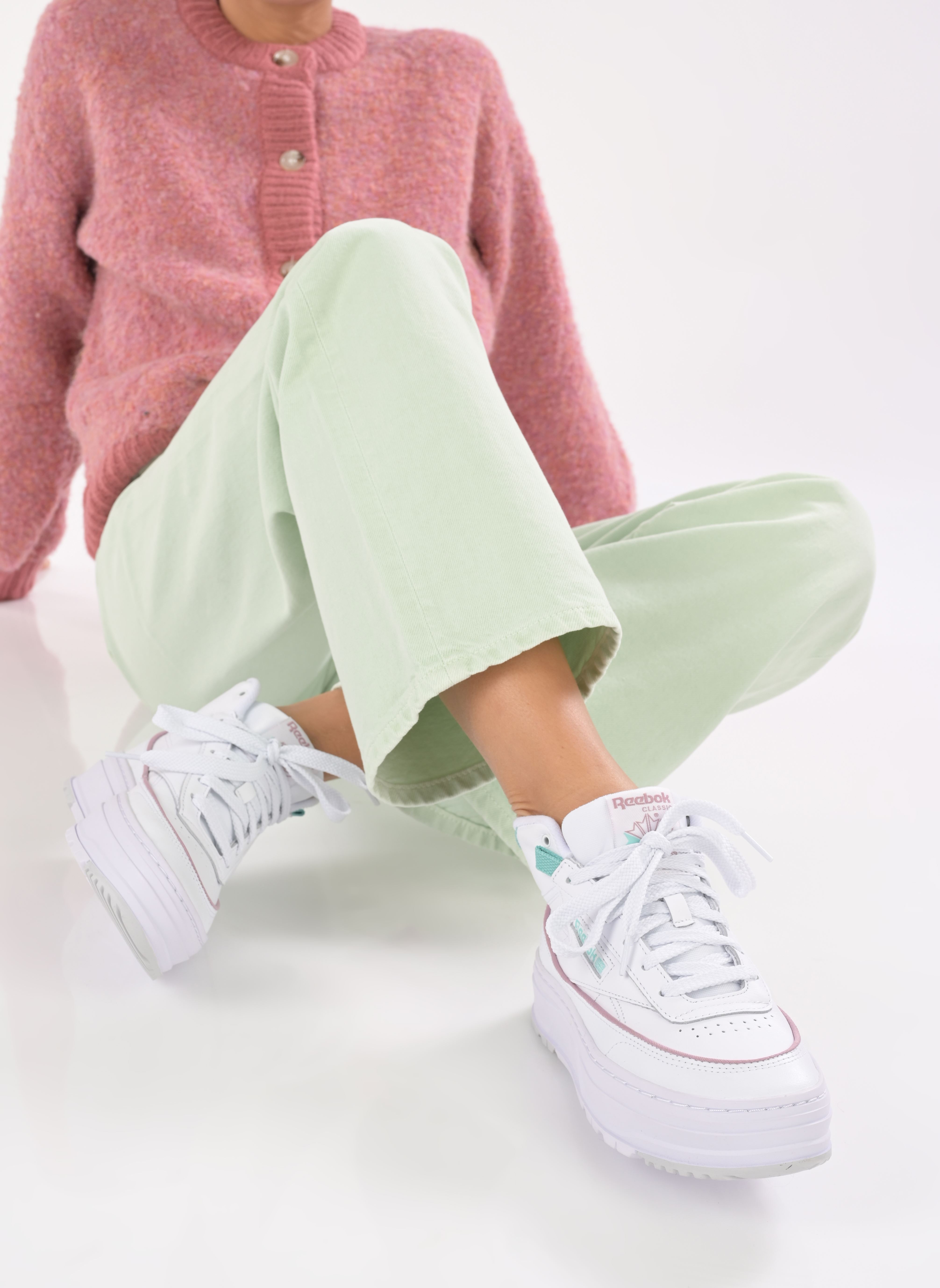 Zapatillas bajas Club C Geo Mid W mujer blanco Reebok Zapatillas bajas Club C Geo Mid W mujer blanco Ftwr White/Infused Lilac/Semi