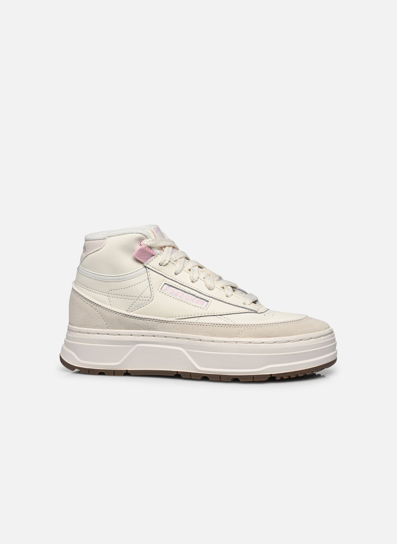 Niedrige Sneaker Club C Geo Mid W damen weiß Reebok Niedrige Sneaker Club C Geo Mid W damen weiß Chalk/Pixel Pink/Taupe