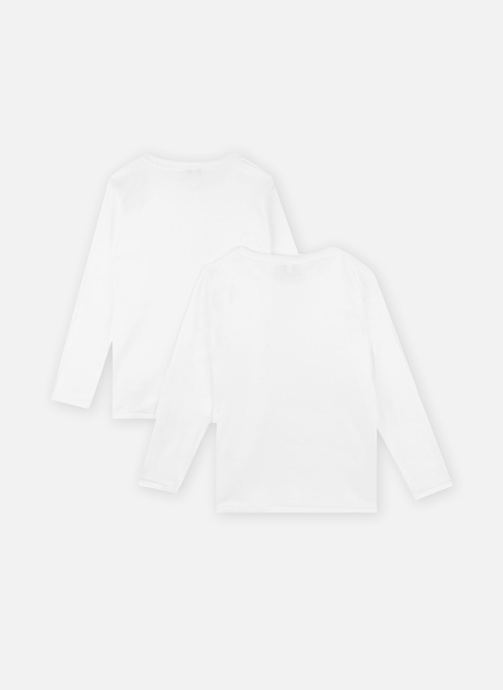 Tee-shirts Lots de 2 Tee-shirts Manches Longues Gar garçon blanc Petit Bateau Tee-shirts Lots de 2 Tee-shirts Manches Longues Gar garçon blanc VARIANTE 1
