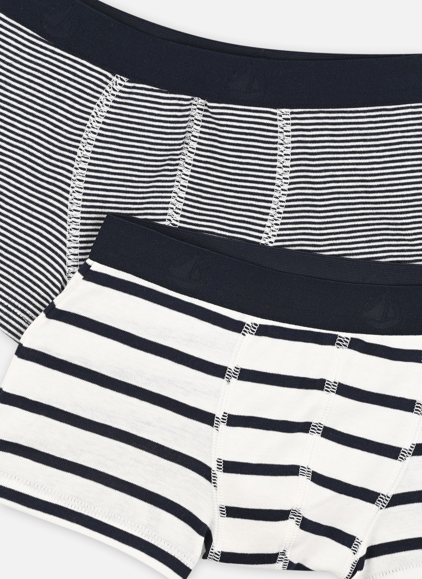 Unterhosen und Boxershorts Lot de 2 Boxers Rayés Garçon jungen weiß Petit Bateau Unterhosen und Boxershorts Lot de 2 Boxers Rayés Garçon jungen weiß VARIANTE 1