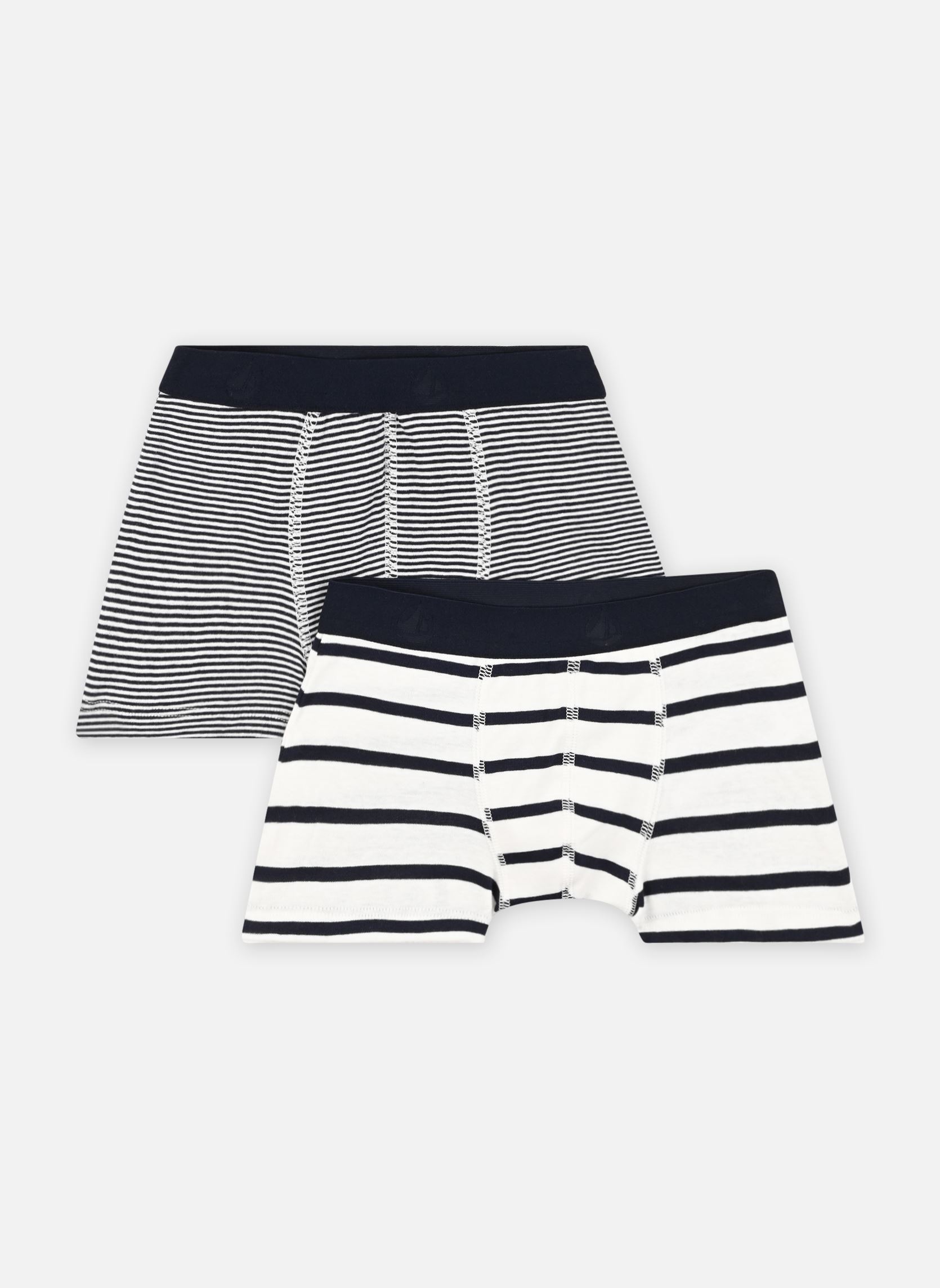 Unterhosen und Boxershorts Lot de 2 Boxers Rayés Garçon jungen weiß Petit Bateau Unterhosen und Boxershorts Lot de 2 Boxers Rayés Garçon jungen weiß VARIANTE 1