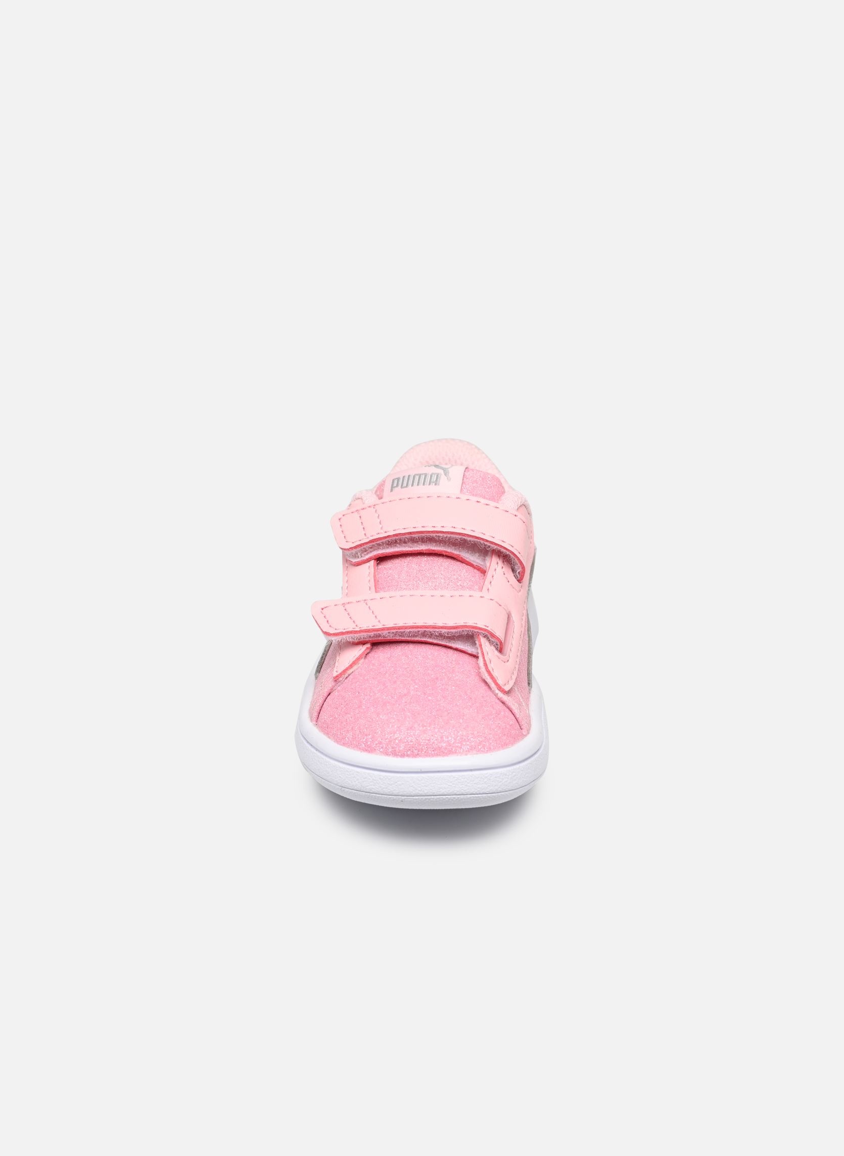 Baskets basses Puma Smash v2 Glitz Glam V Inf fille rose Puma Baskets basses Puma Smash v2 Glitz Glam V Inf fille rose ALMOND BLOSSOM-PUMA SILVER