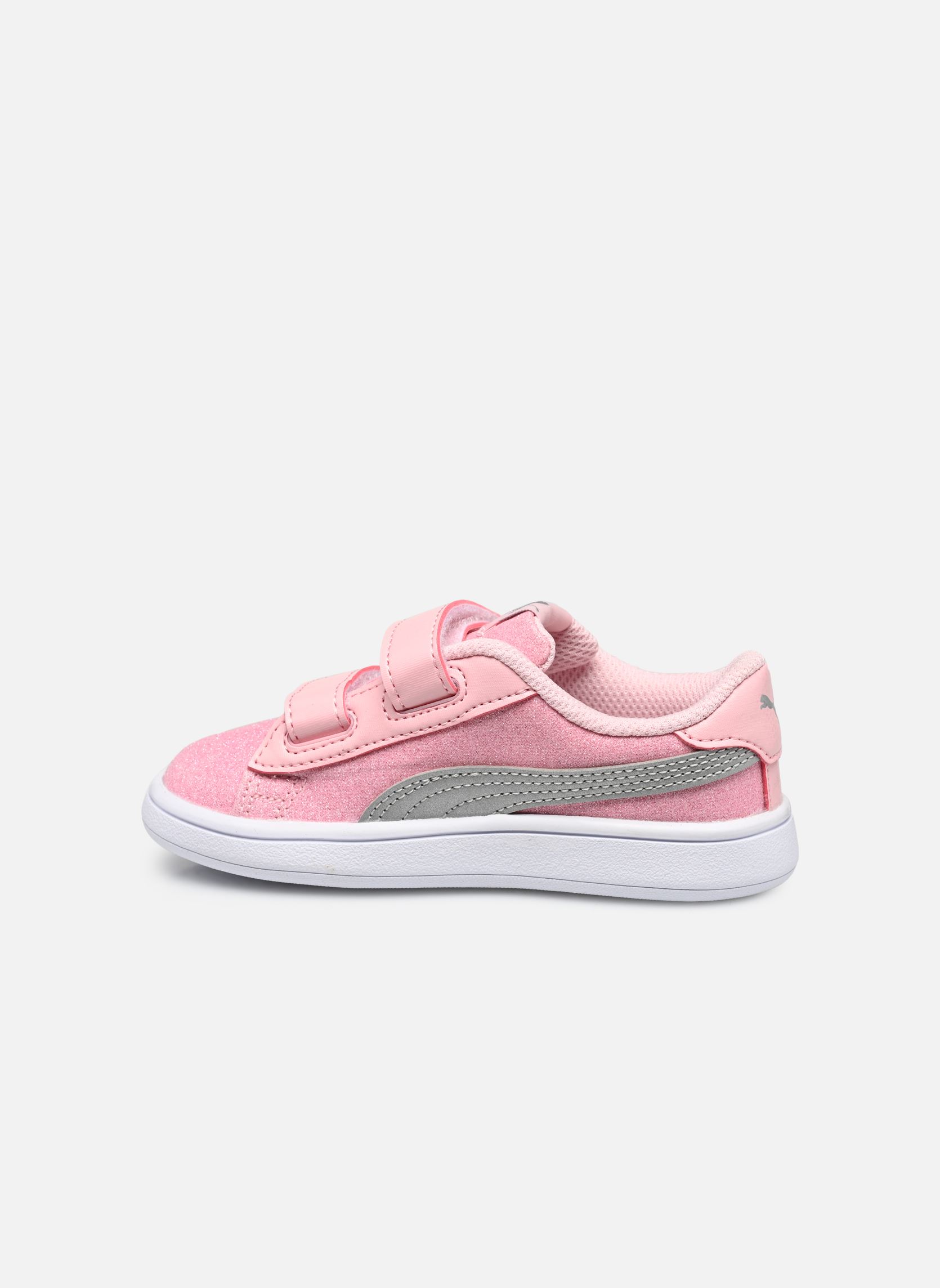 Baskets basses Puma Smash v2 Glitz Glam V Inf fille rose Puma Baskets basses Puma Smash v2 Glitz Glam V Inf fille rose ALMOND BLOSSOM-PUMA SILVER