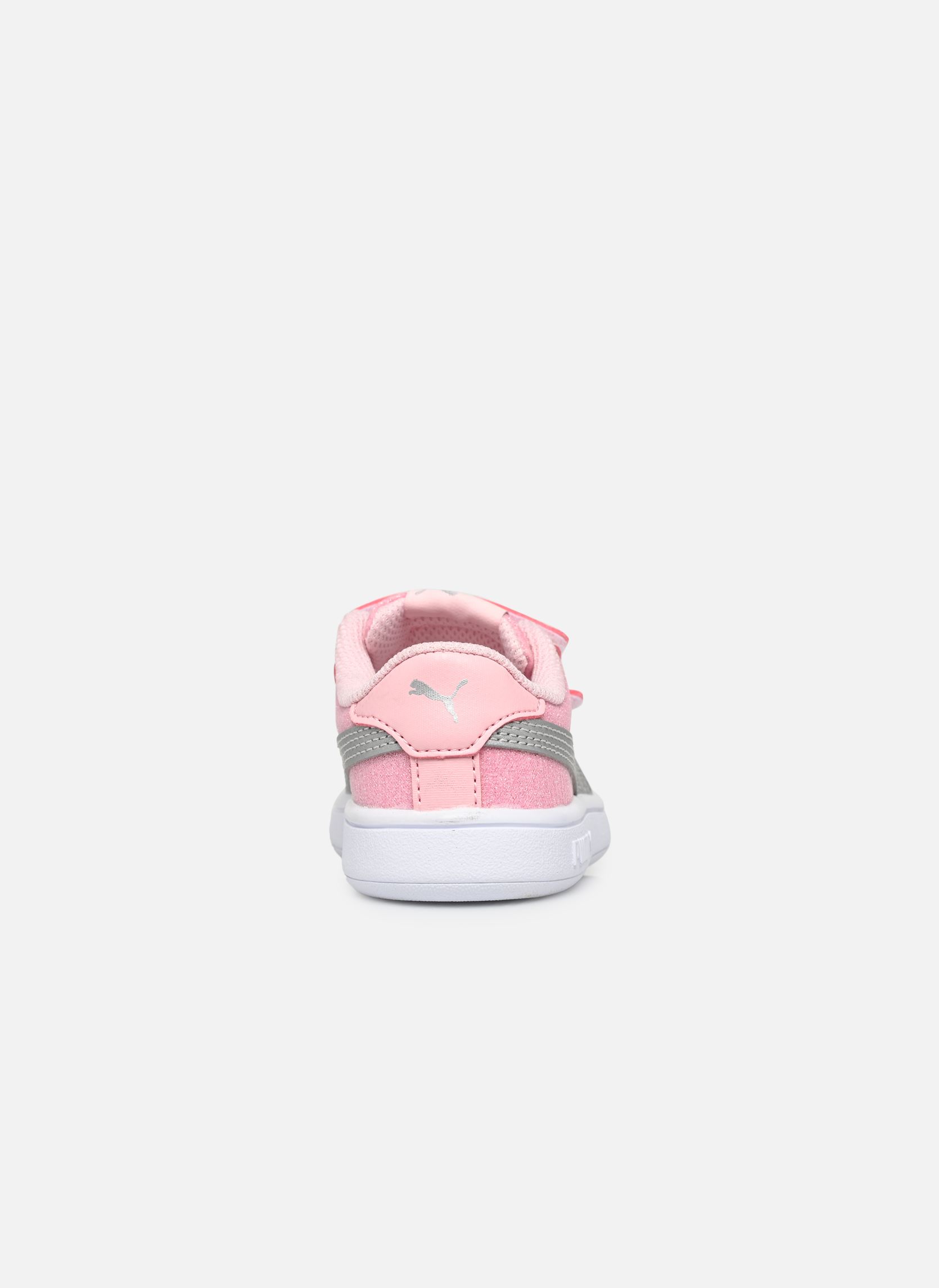 Baskets basses Puma Smash v2 Glitz Glam V Inf fille rose Puma Baskets basses Puma Smash v2 Glitz Glam V Inf fille rose ALMOND BLOSSOM-PUMA SILVER