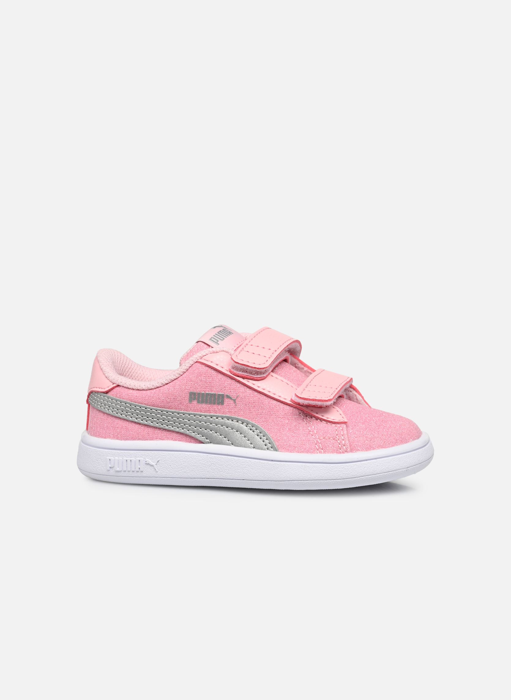 Baskets basses Puma Smash v2 Glitz Glam V Inf fille rose Puma Baskets basses Puma Smash v2 Glitz Glam V Inf fille rose ALMOND BLOSSOM-PUMA SILVER