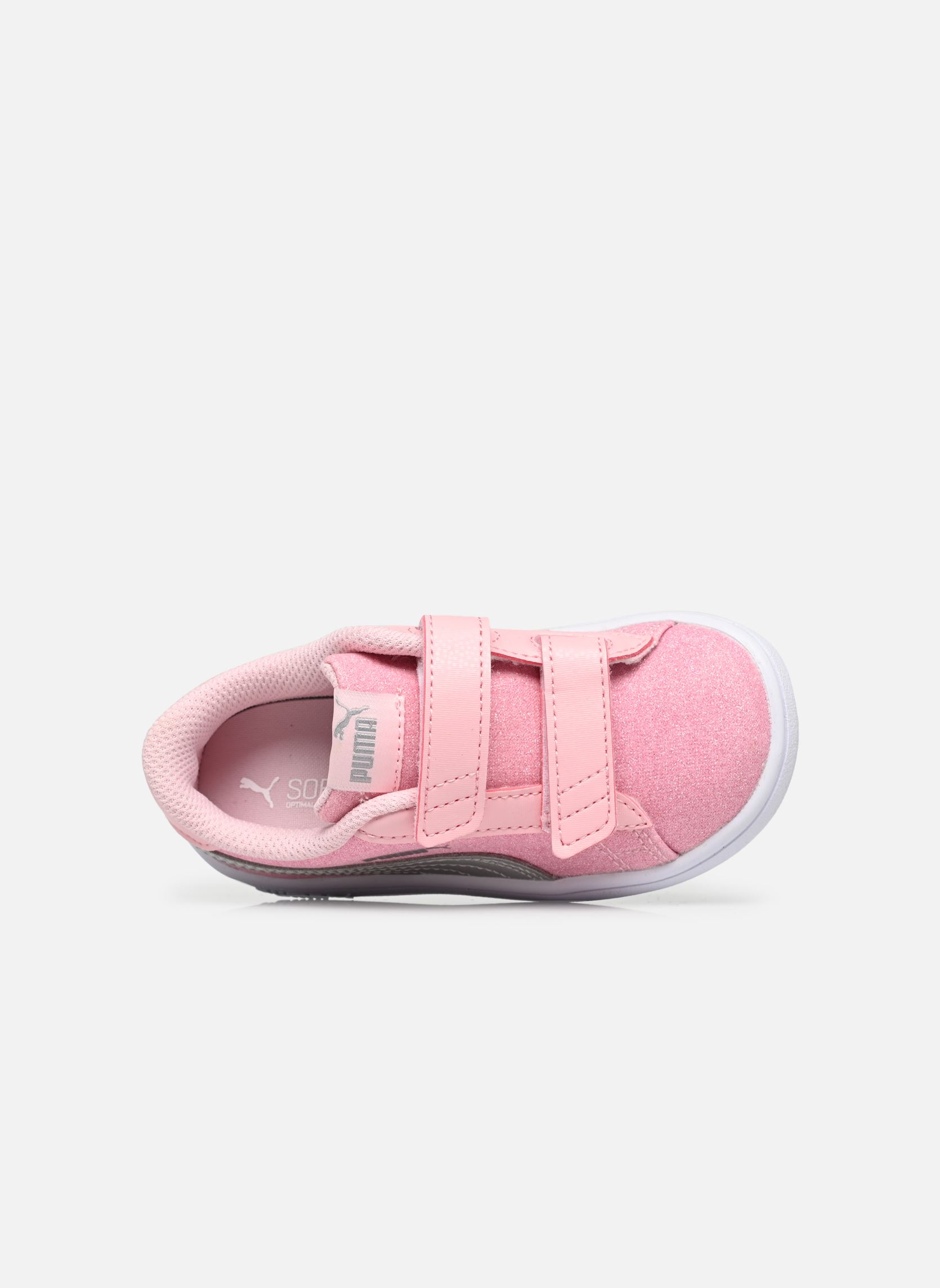Baskets basses Puma Smash v2 Glitz Glam V Inf fille rose Puma Baskets basses Puma Smash v2 Glitz Glam V Inf fille rose ALMOND BLOSSOM-PUMA SILVER