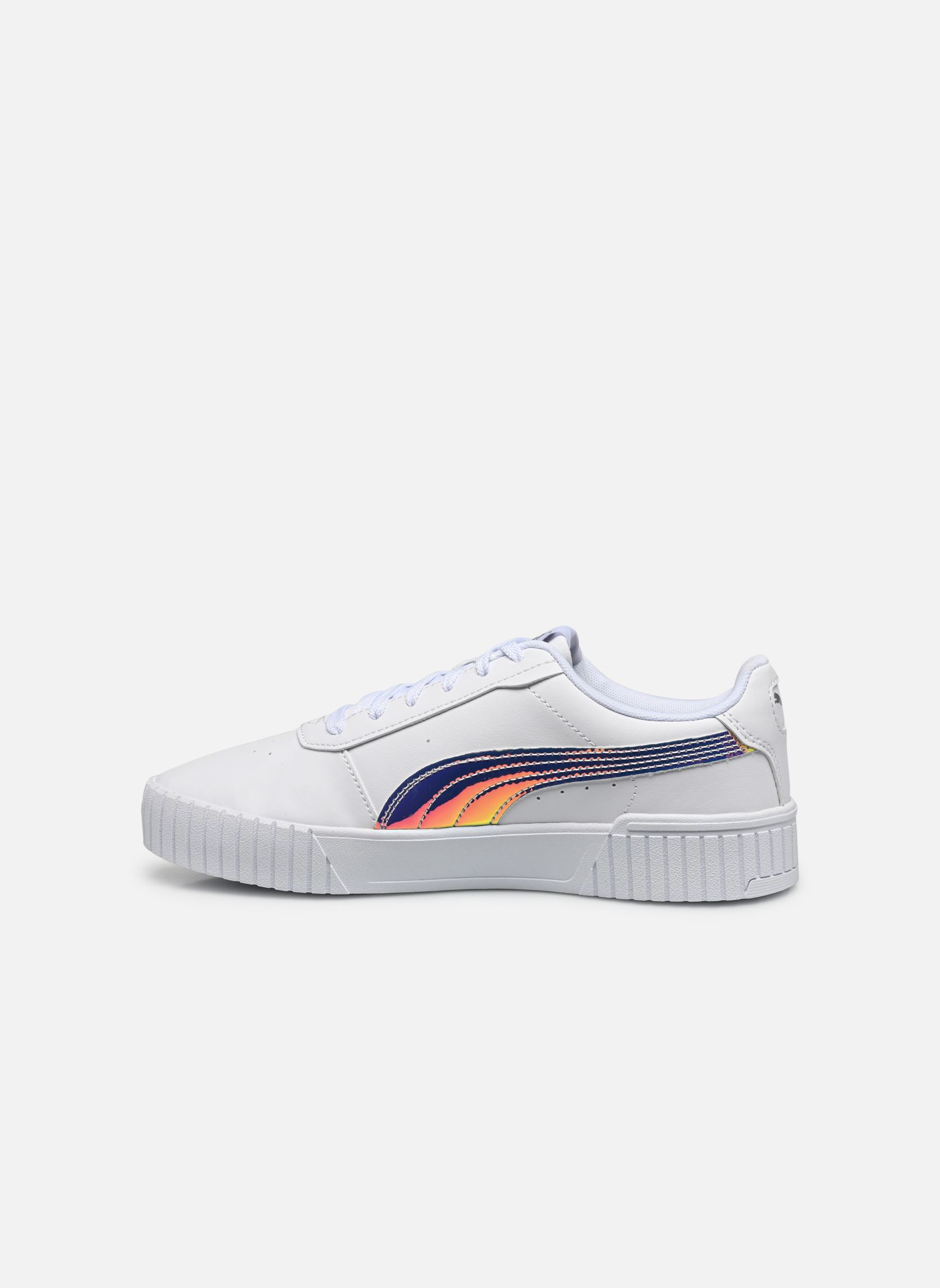 Niedrige Sneaker Carina 2.0 Holo Jr mädchen weiß Puma Niedrige Sneaker Carina 2.0 Holo Jr mädchen weiß PUMA WHITE-PUMA SILVER