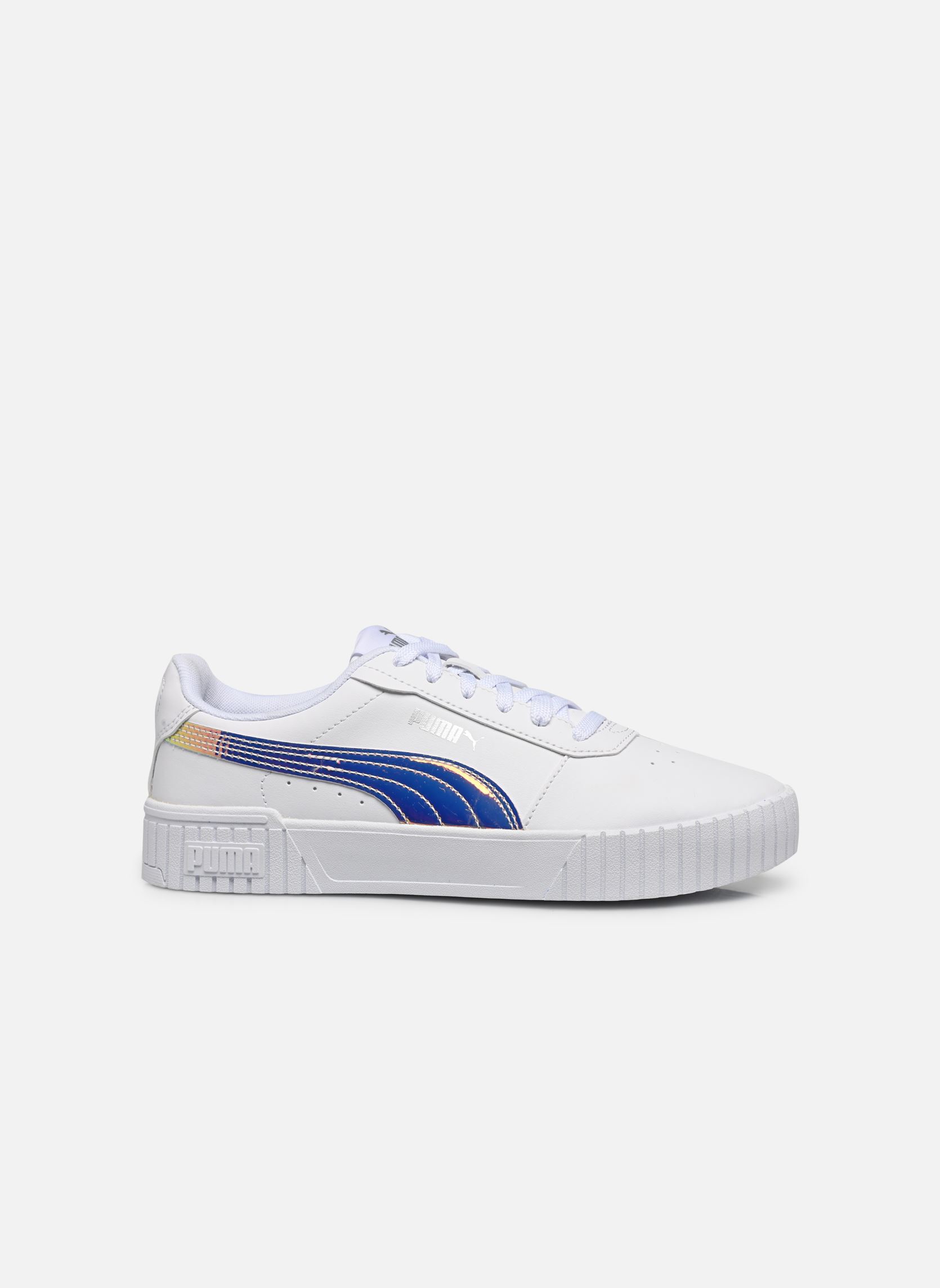 Niedrige Sneaker Carina 2.0 Holo Jr mädchen weiß Puma Niedrige Sneaker Carina 2.0 Holo Jr mädchen weiß PUMA WHITE-PUMA SILVER