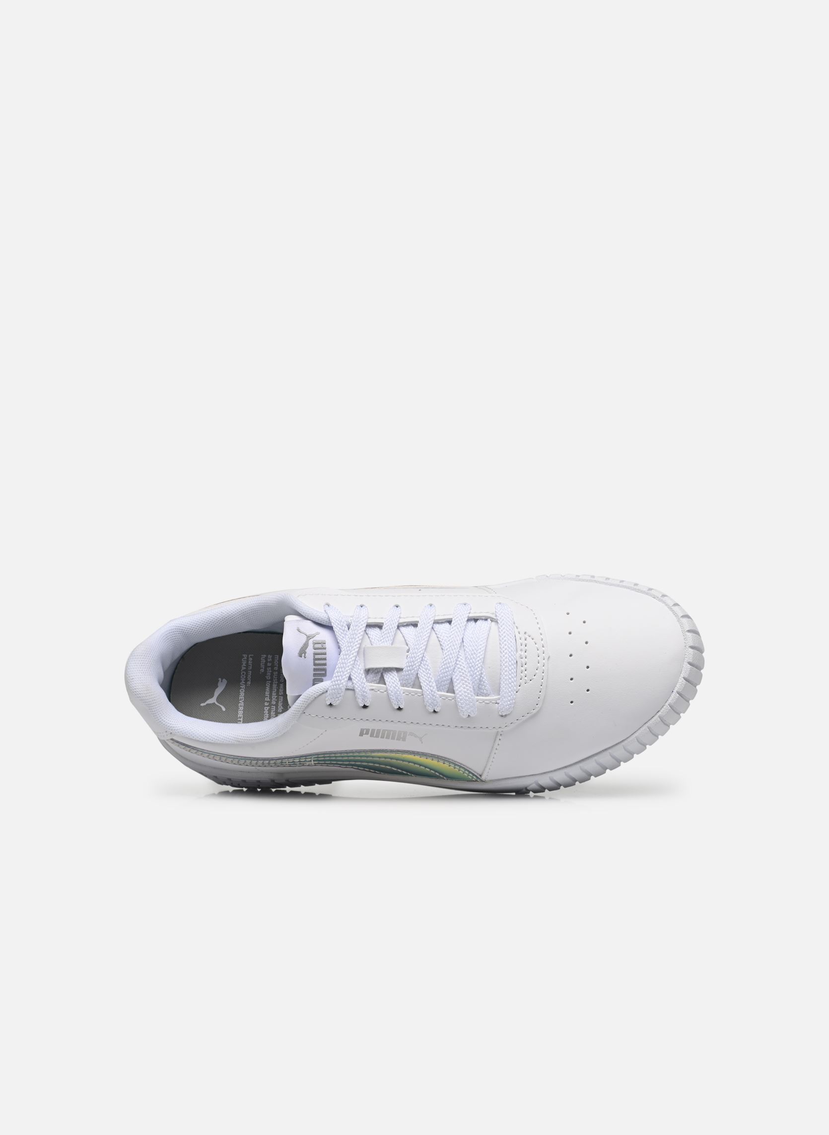 Niedrige Sneaker Carina 2.0 Holo Jr mädchen weiß Puma Niedrige Sneaker Carina 2.0 Holo Jr mädchen weiß PUMA WHITE-PUMA SILVER