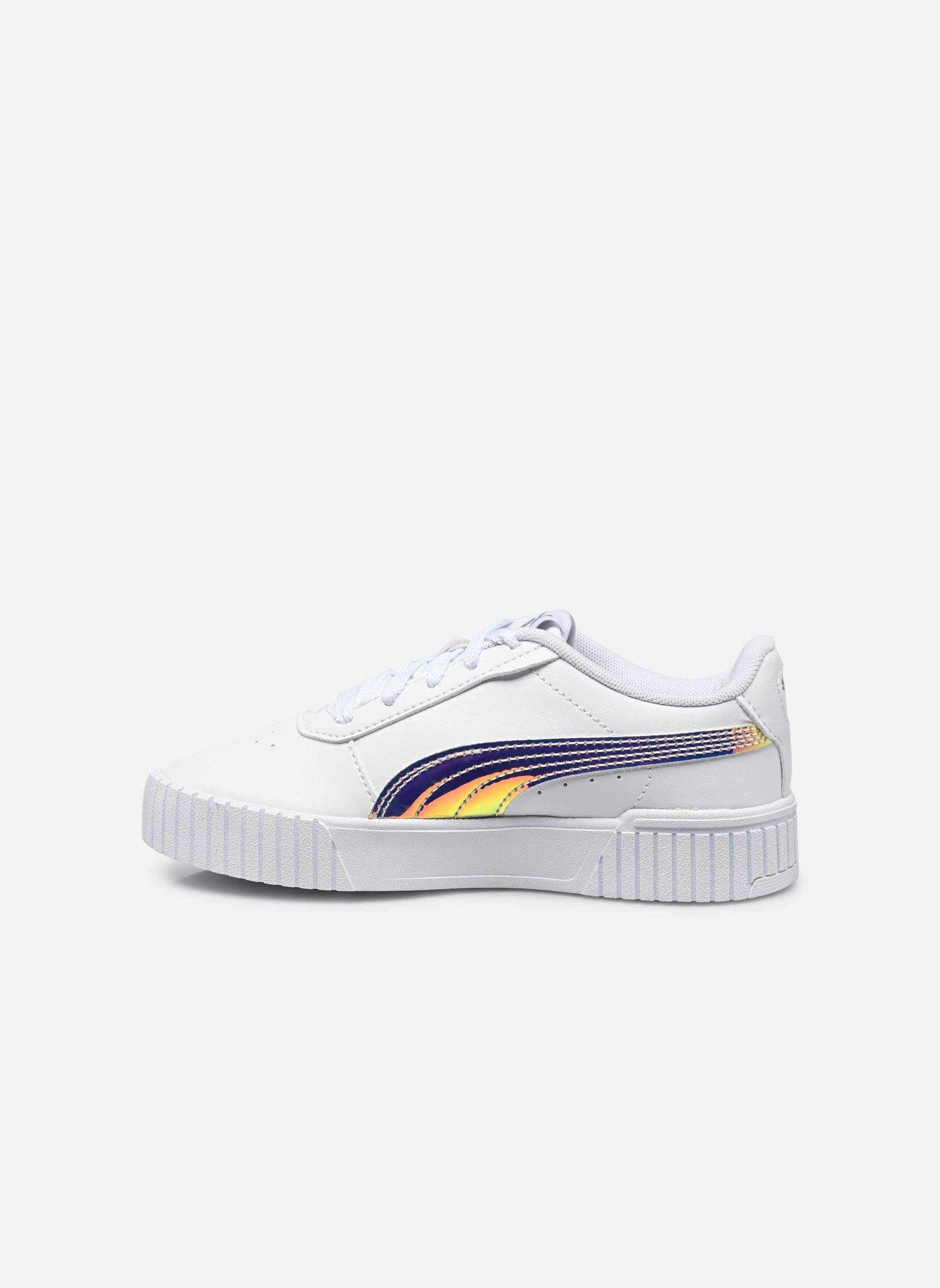 Niedrige Sneaker Carina 2.0 Holo PS mädchen weiß Puma Niedrige Sneaker Carina 2.0 Holo PS mädchen weiß PUMA WHITE-PUMA SILVER