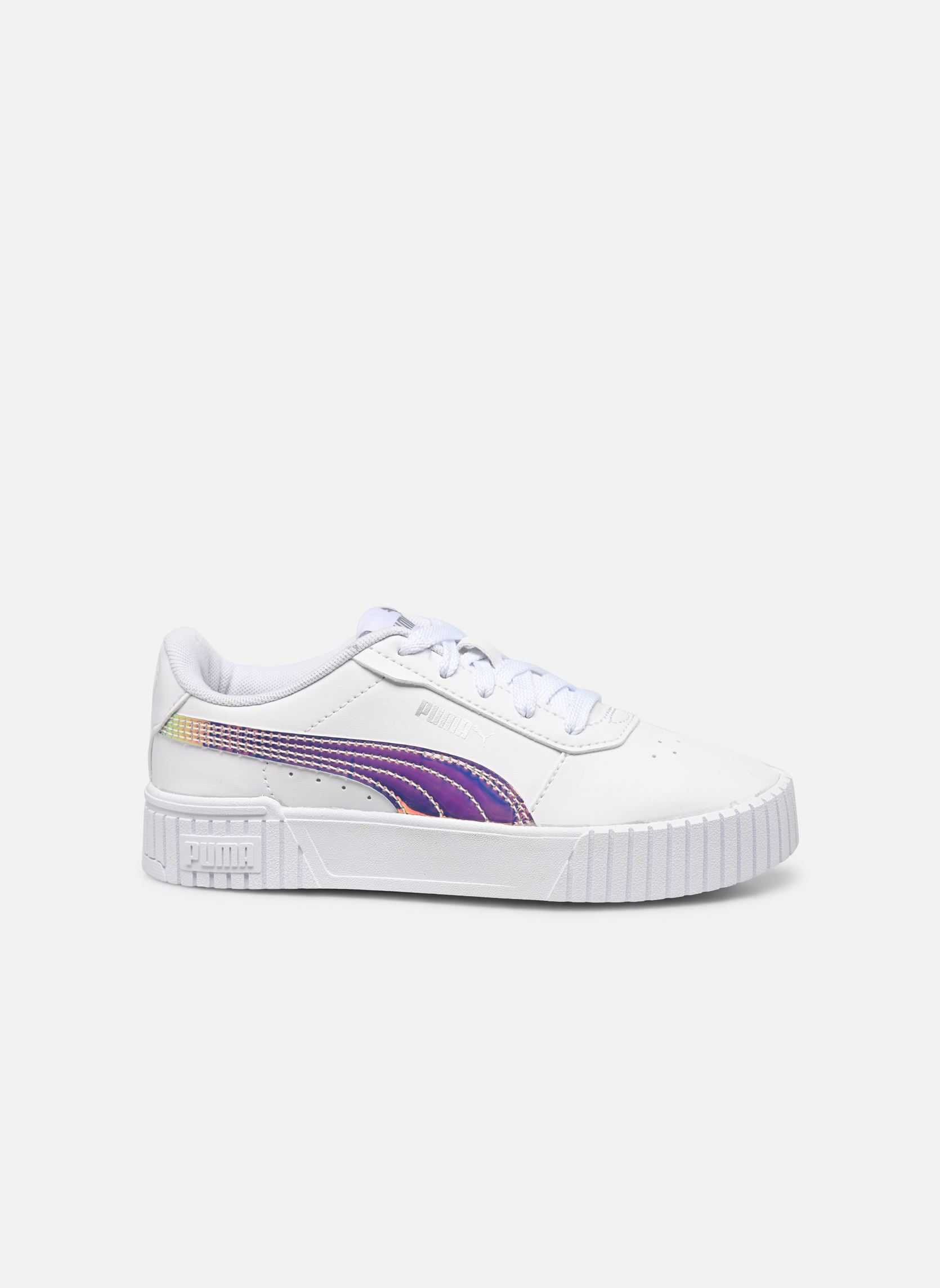 Niedrige Sneaker Carina 2.0 Holo PS mädchen weiß Puma Niedrige Sneaker Carina 2.0 Holo PS mädchen weiß PUMA WHITE-PUMA SILVER
