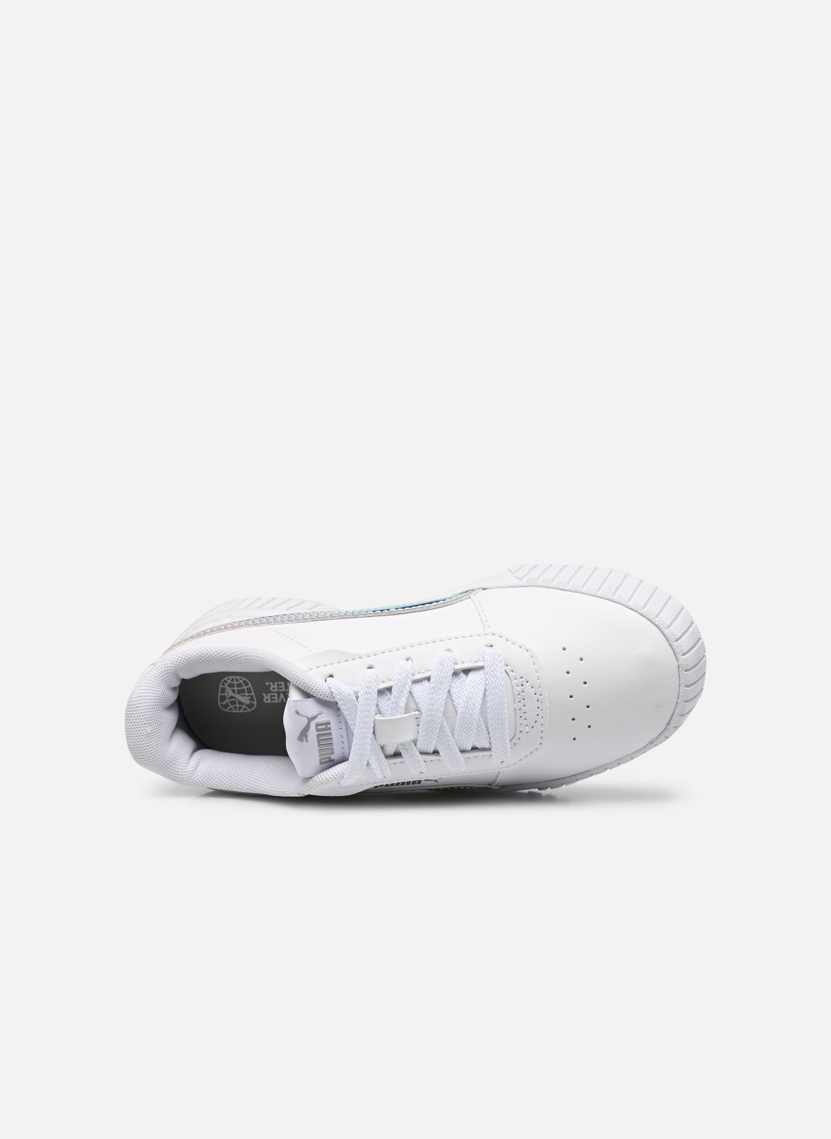 Niedrige Sneaker Carina 2.0 Holo PS mädchen weiß Puma Niedrige Sneaker Carina 2.0 Holo PS mädchen weiß PUMA WHITE-PUMA SILVER