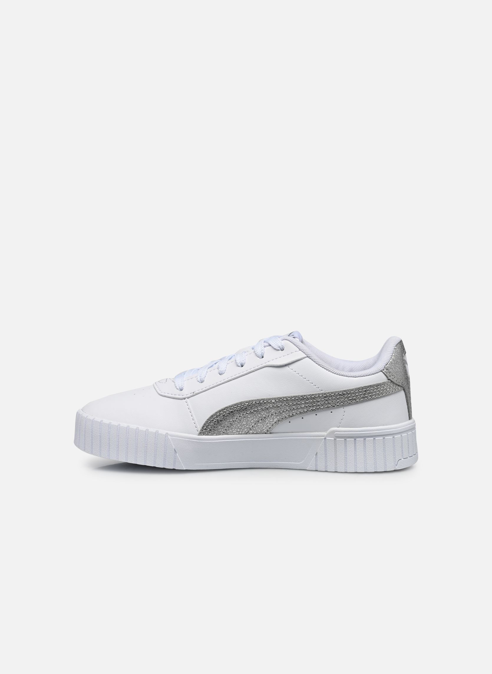 Niedrige Sneaker Carina 2.0 Distressed Wns damen weiß Puma Niedrige Sneaker Carina 2.0 Distressed Wns damen weiß PUMA WHITE-PUMA SILVER
