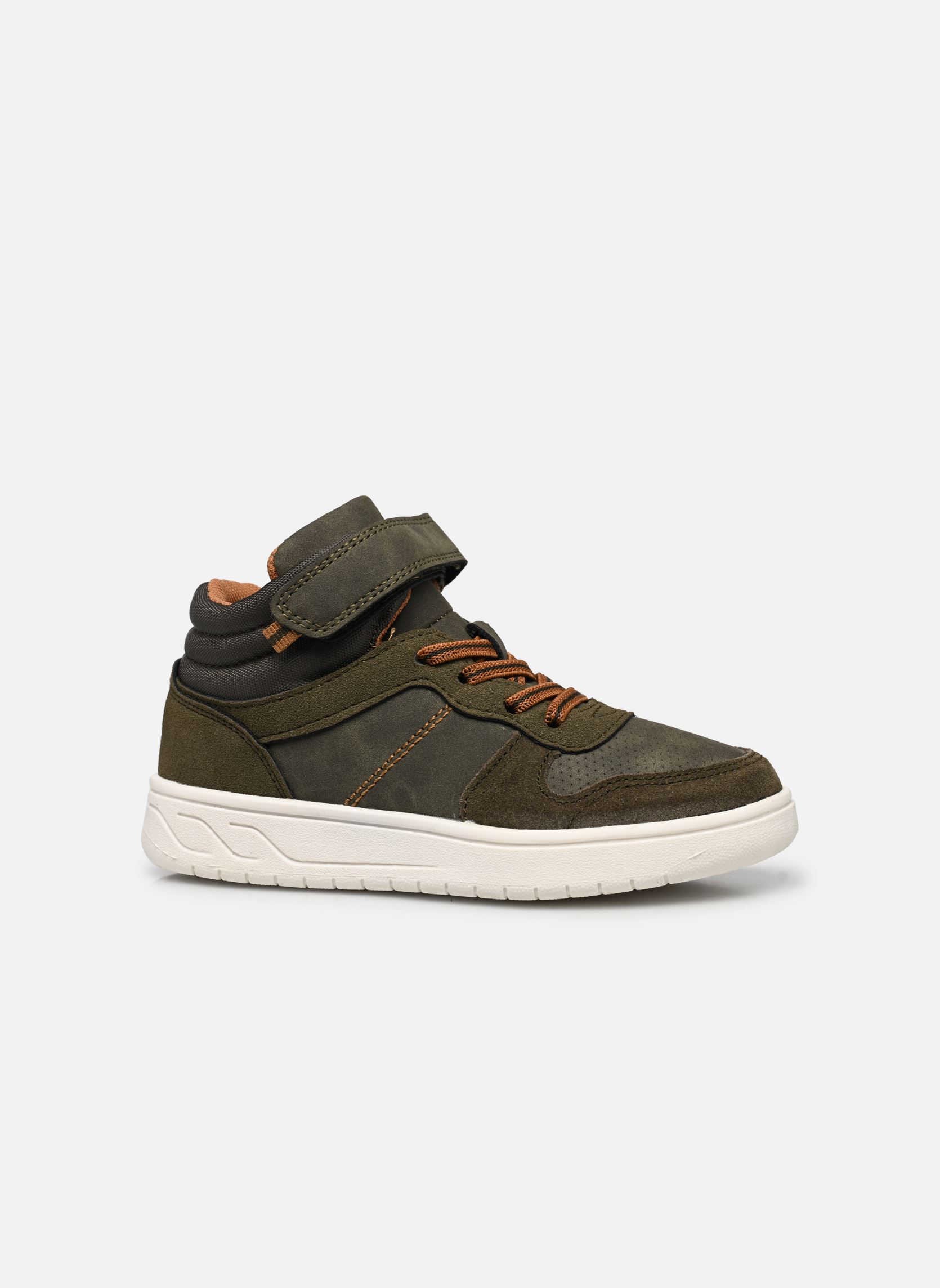 Baskets basses Basket Haute garçon vert Vertbaudet Baskets basses Basket Haute garçon vert KAKI