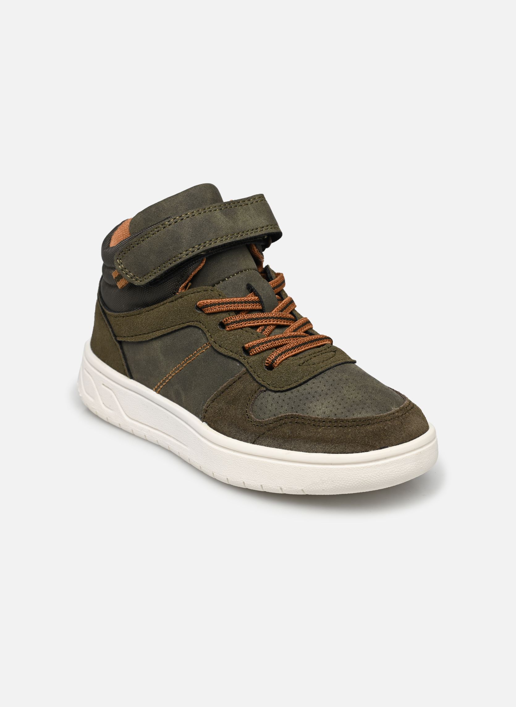 Baskets basses Basket Haute garçon vert Vertbaudet Baskets basses Basket Haute garçon vert KAKI