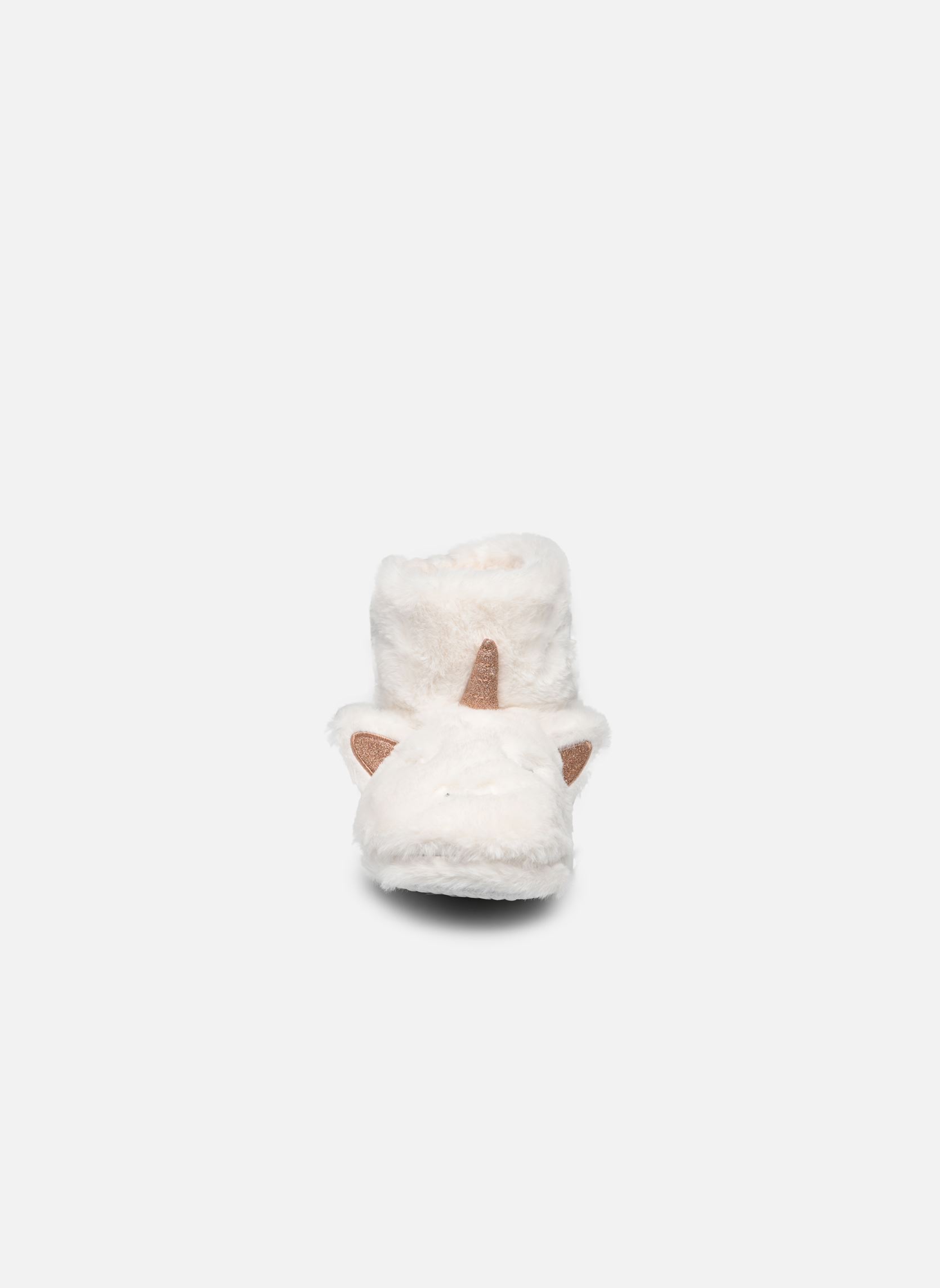 Hausschuhe Chausson Fille Hiver mädchen weiß Vertbaudet Hausschuhe Chausson Fille Hiver mädchen weiß BLANC