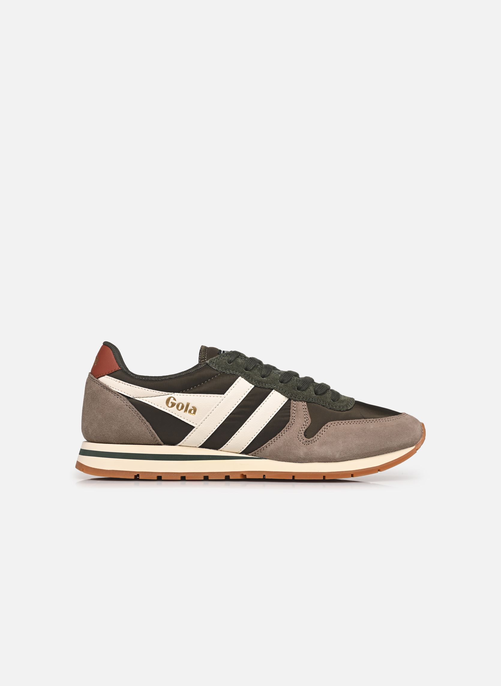 Baskets basses DAYTONA CHUTE M homme vert Gola Baskets basses DAYTONA CHUTE M homme vert DARK KHAKI/RHINO/OFF WHITE