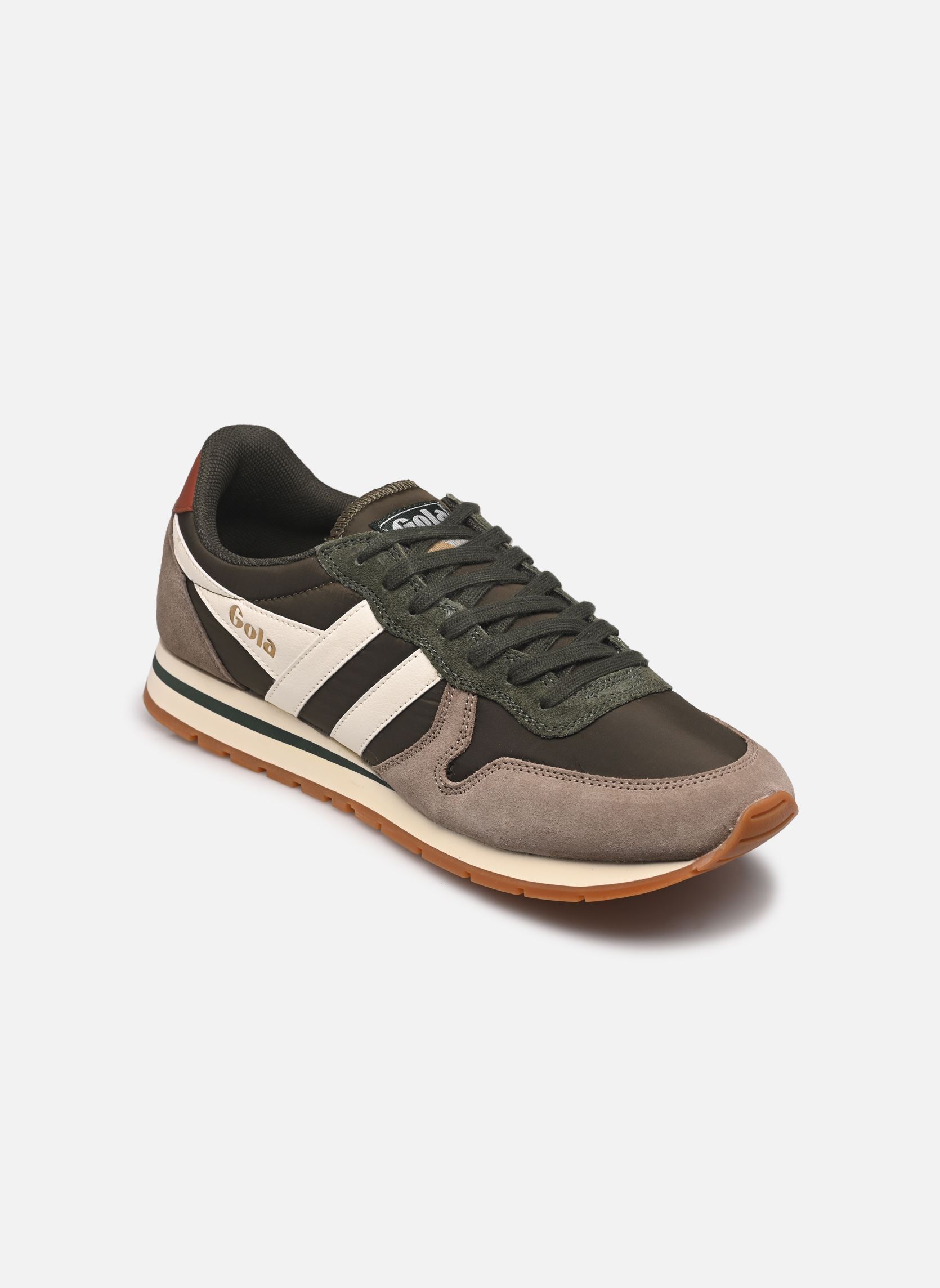 Baskets basses DAYTONA CHUTE M homme vert Gola Baskets basses DAYTONA CHUTE M homme vert DARK KHAKI/RHINO/OFF WHITE