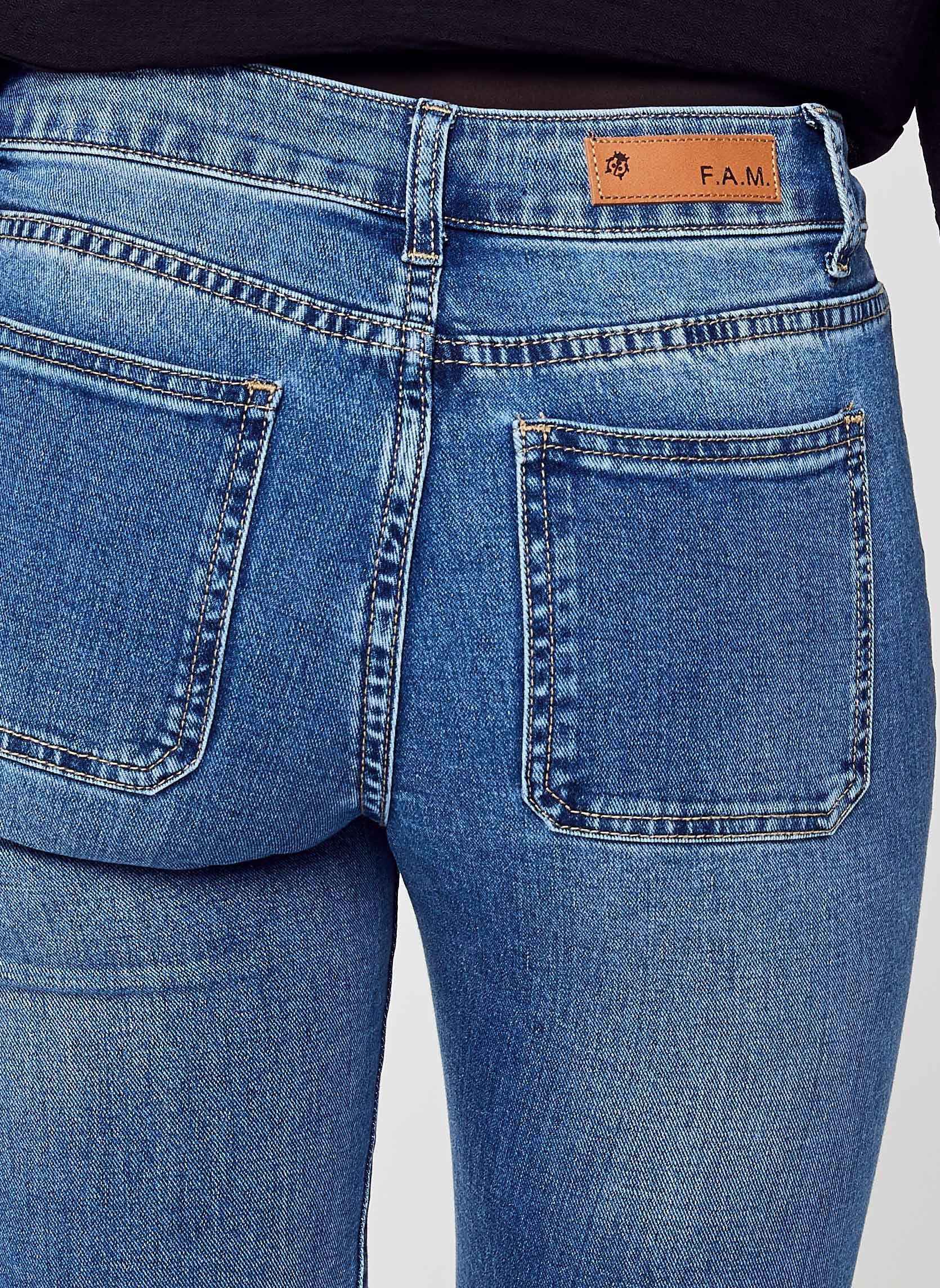 Flared Jeans BELLA damen blau FAM Flared Jeans BELLA damen blau BLUE