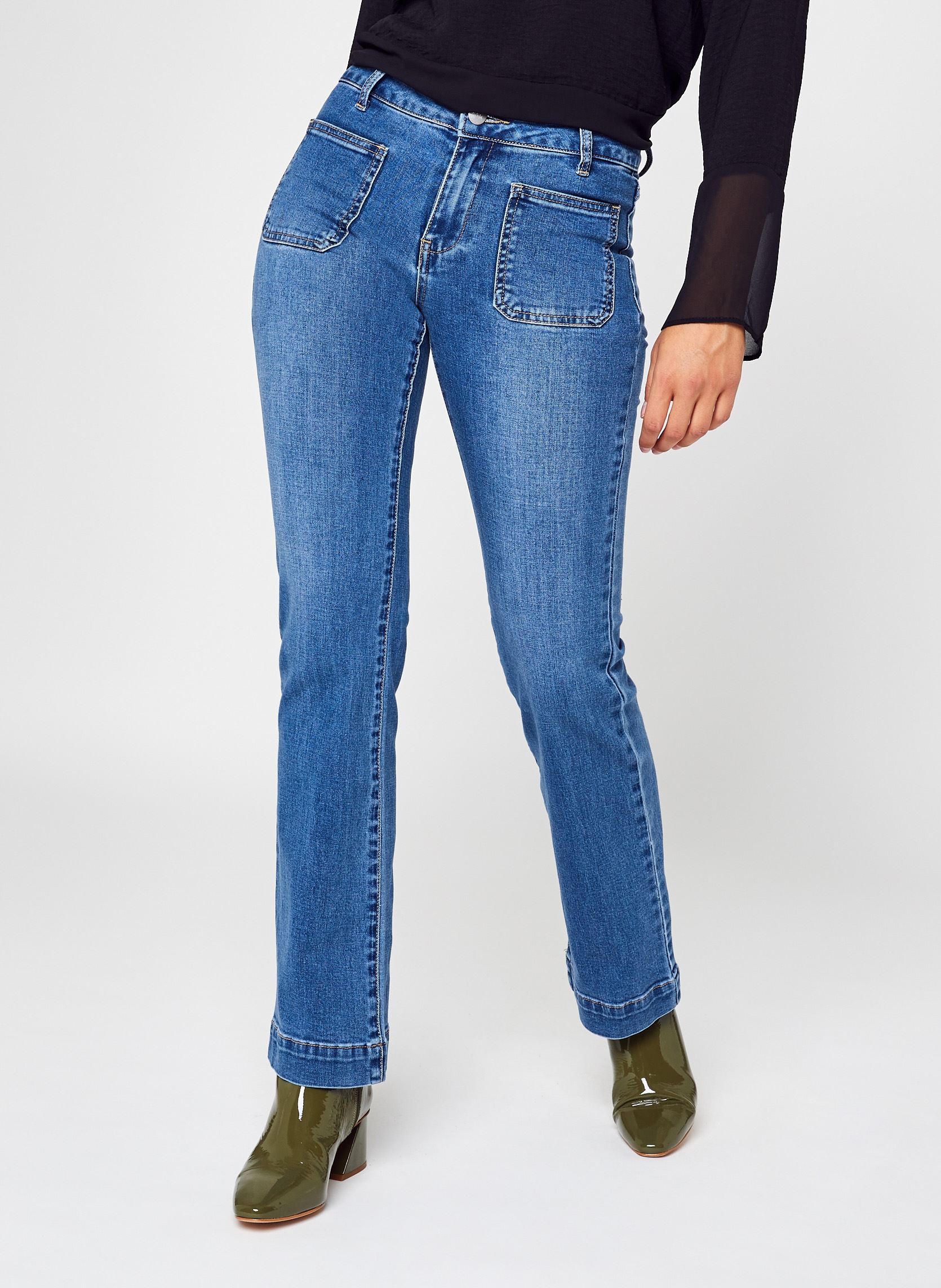 Flared Jeans BELLA damen blau FAM Flared Jeans BELLA damen blau BLUE