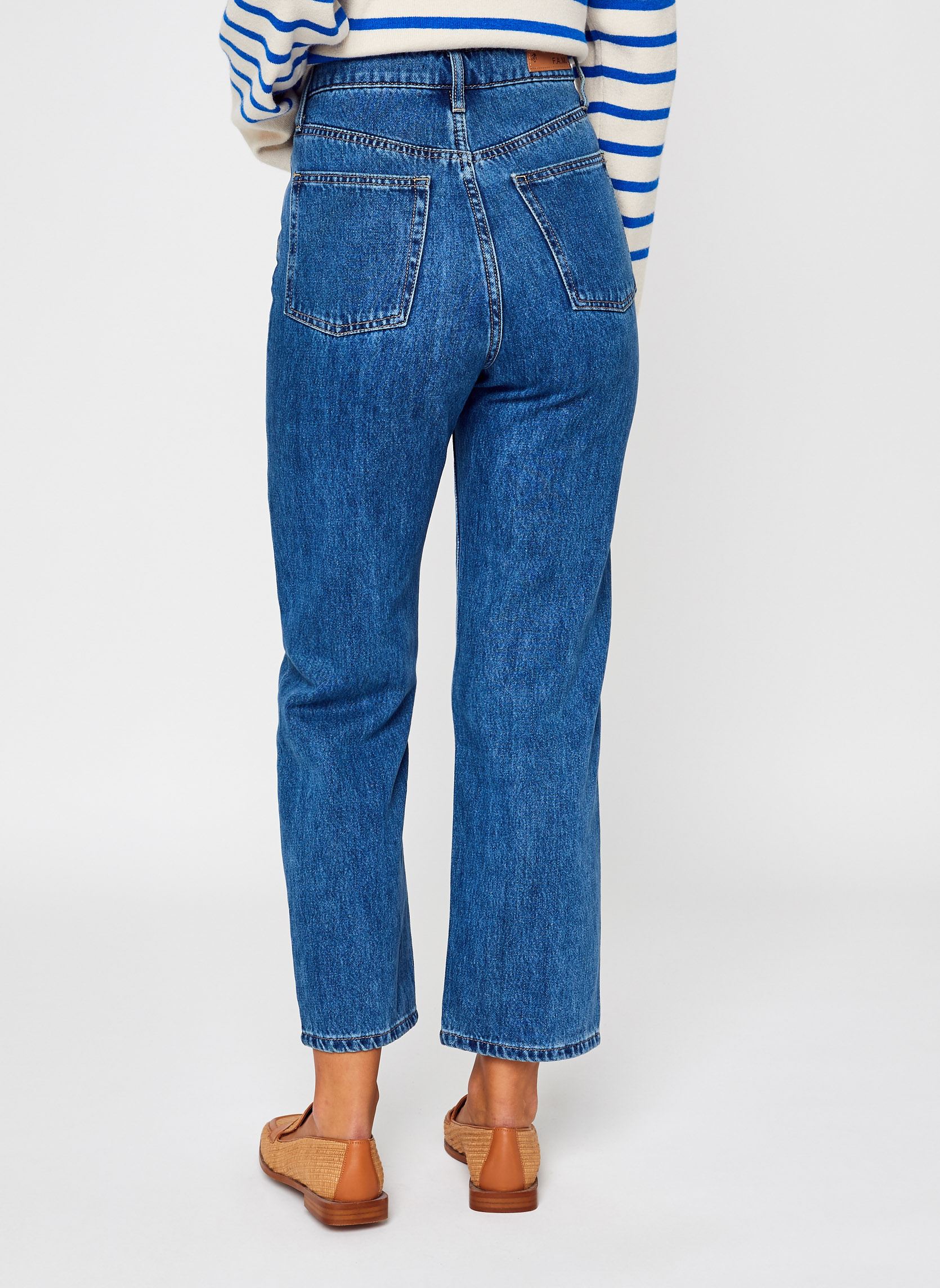 Rechte jeans / Straight Leg Jeans POLA dames blauw FAM Rechte jeans / Straight Leg Jeans POLA dames blauw STONE