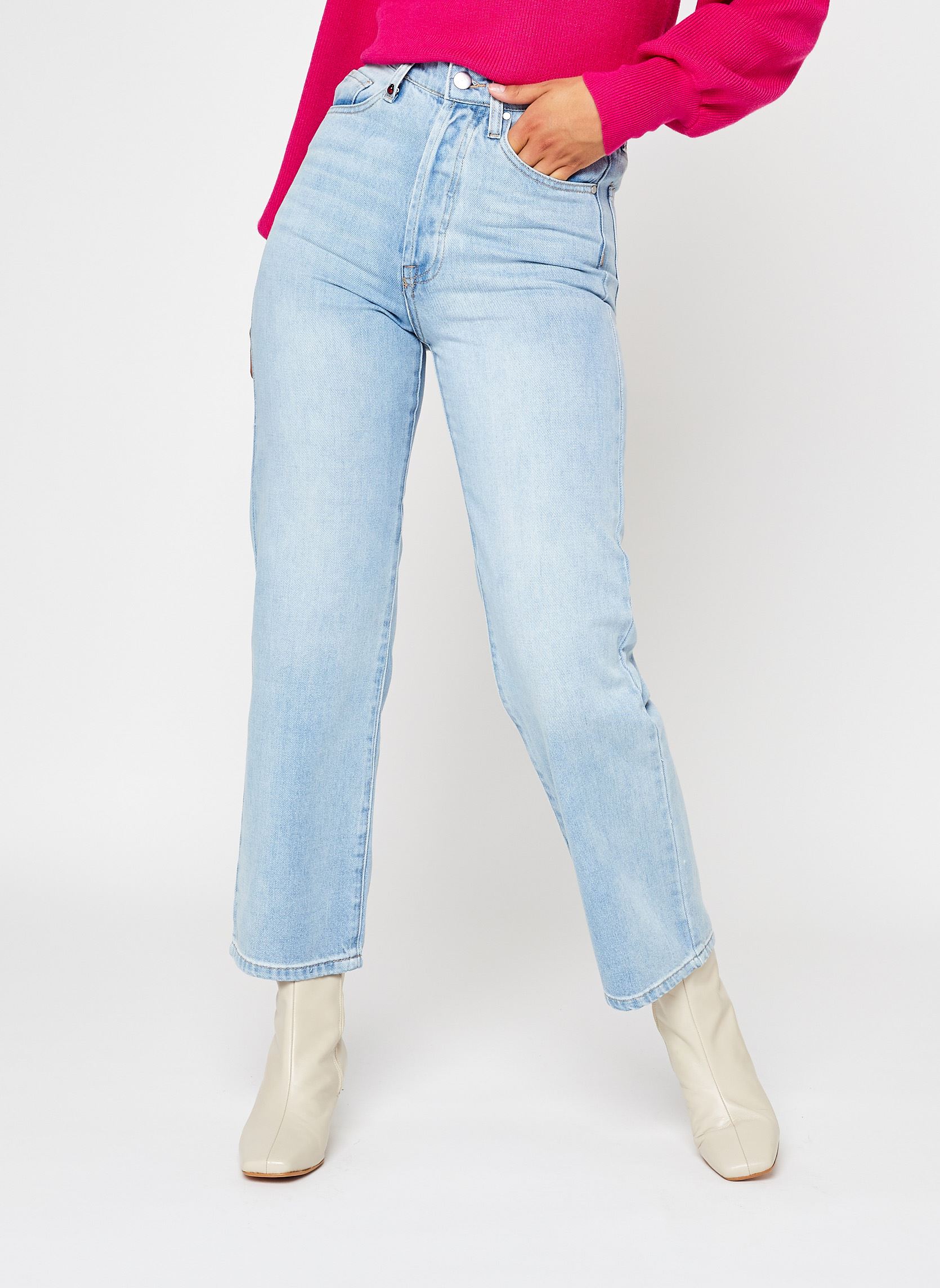 Straight Fit Jeans POLA damen blau FAM Straight Fit Jeans POLA damen blau LIGHT BLUE