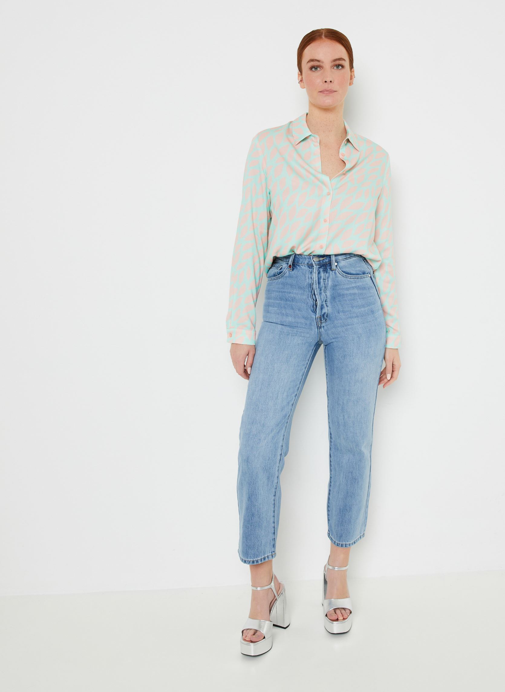 Rechte jeans / Straight Leg Jeans POLA dames blauw FAM Rechte jeans / Straight Leg Jeans POLA dames blauw BLUE