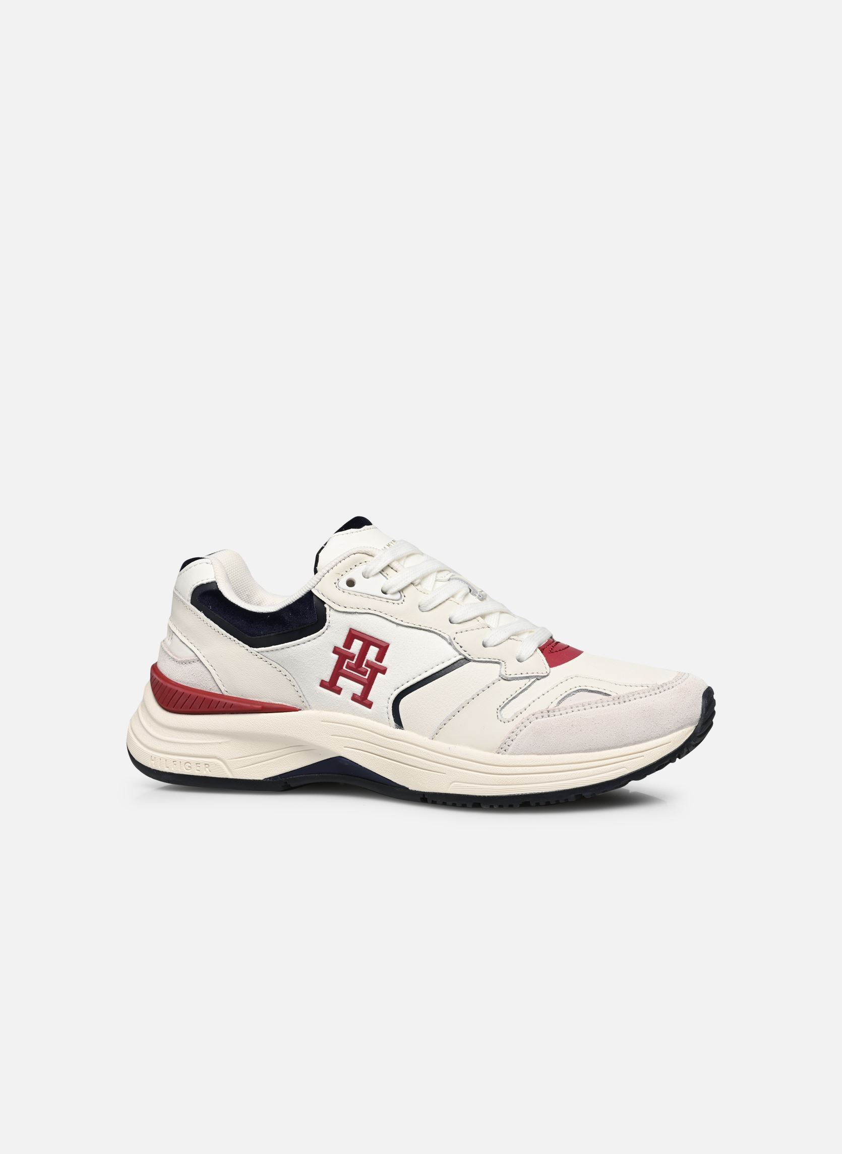 Baskets basses MODERN PREPPY RUNNER femme blanc Tommy Hilfiger Baskets basses MODERN PREPPY RUNNER femme blanc WHITE / RWB