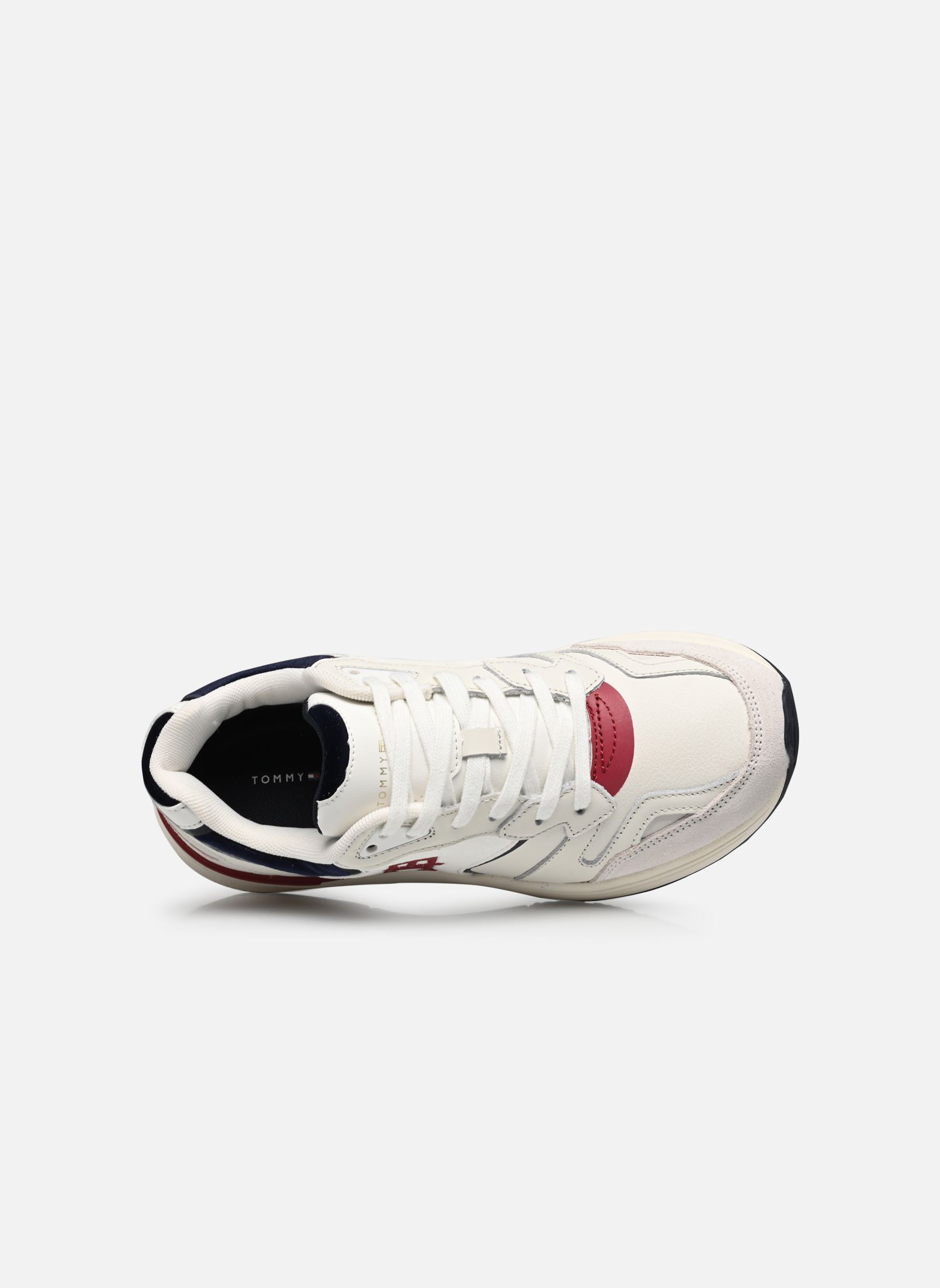 Baskets basses MODERN PREPPY RUNNER femme blanc Tommy Hilfiger Baskets basses MODERN PREPPY RUNNER femme blanc WHITE / RWB