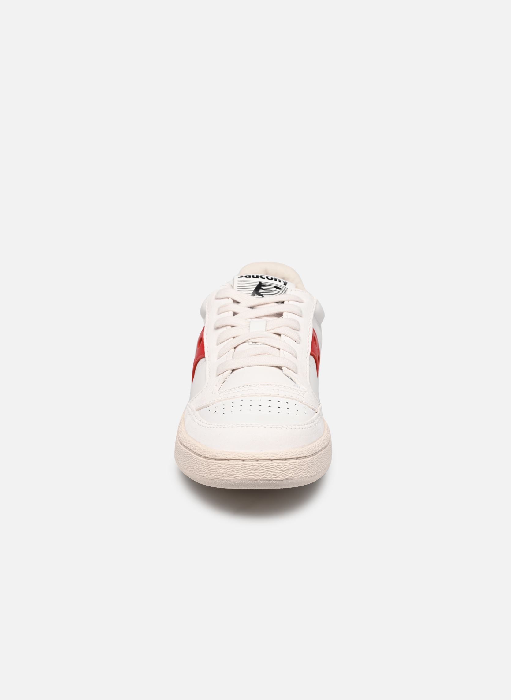 Niedrige Sneaker JAZZ COURT damen weiß Saucony Niedrige Sneaker JAZZ COURT damen weiß White/red