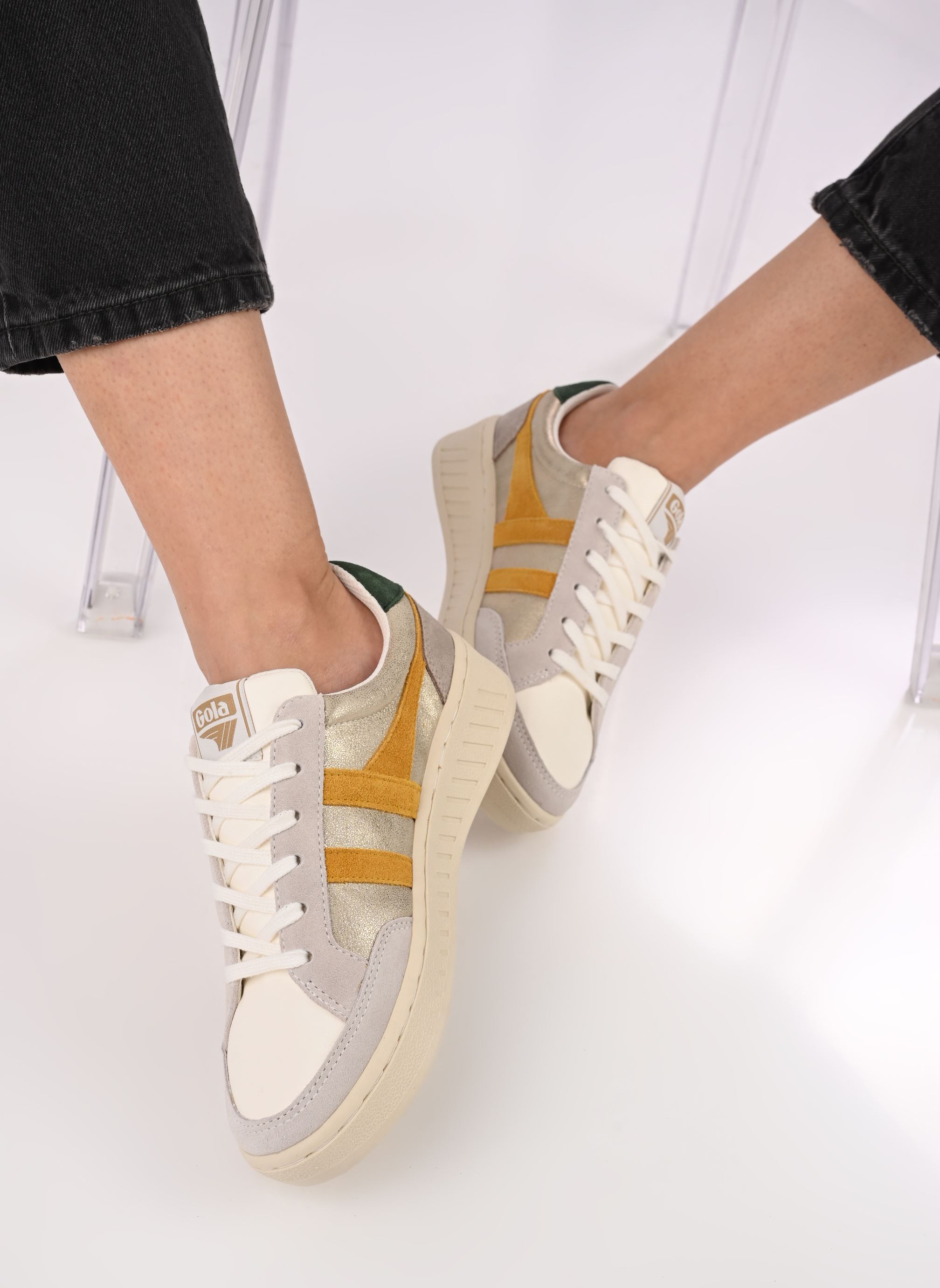 Niedrige Sneaker SUPERSLAM BLAZE damen mehrfarbig Gola Niedrige Sneaker SUPERSLAM BLAZE damen mehrfarbig GOLDSUNEVERGREEN