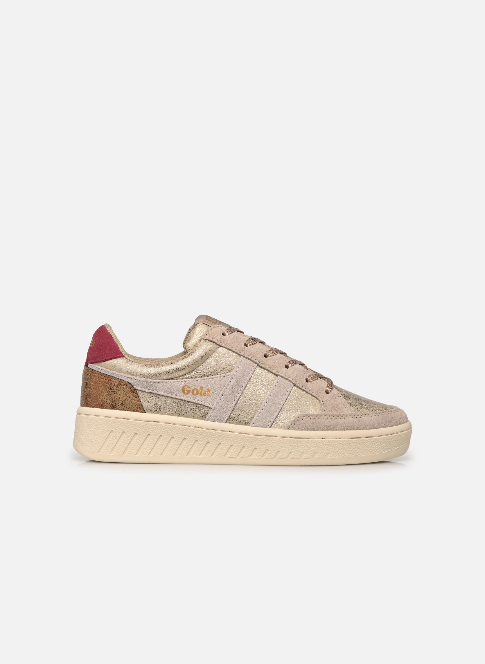 Baskets basses SUPERSLAM BLAZE femme or et bronze Gola Baskets basses SUPERSLAM BLAZE femme or et bronze GOLD/OFF WHITE/CERISE