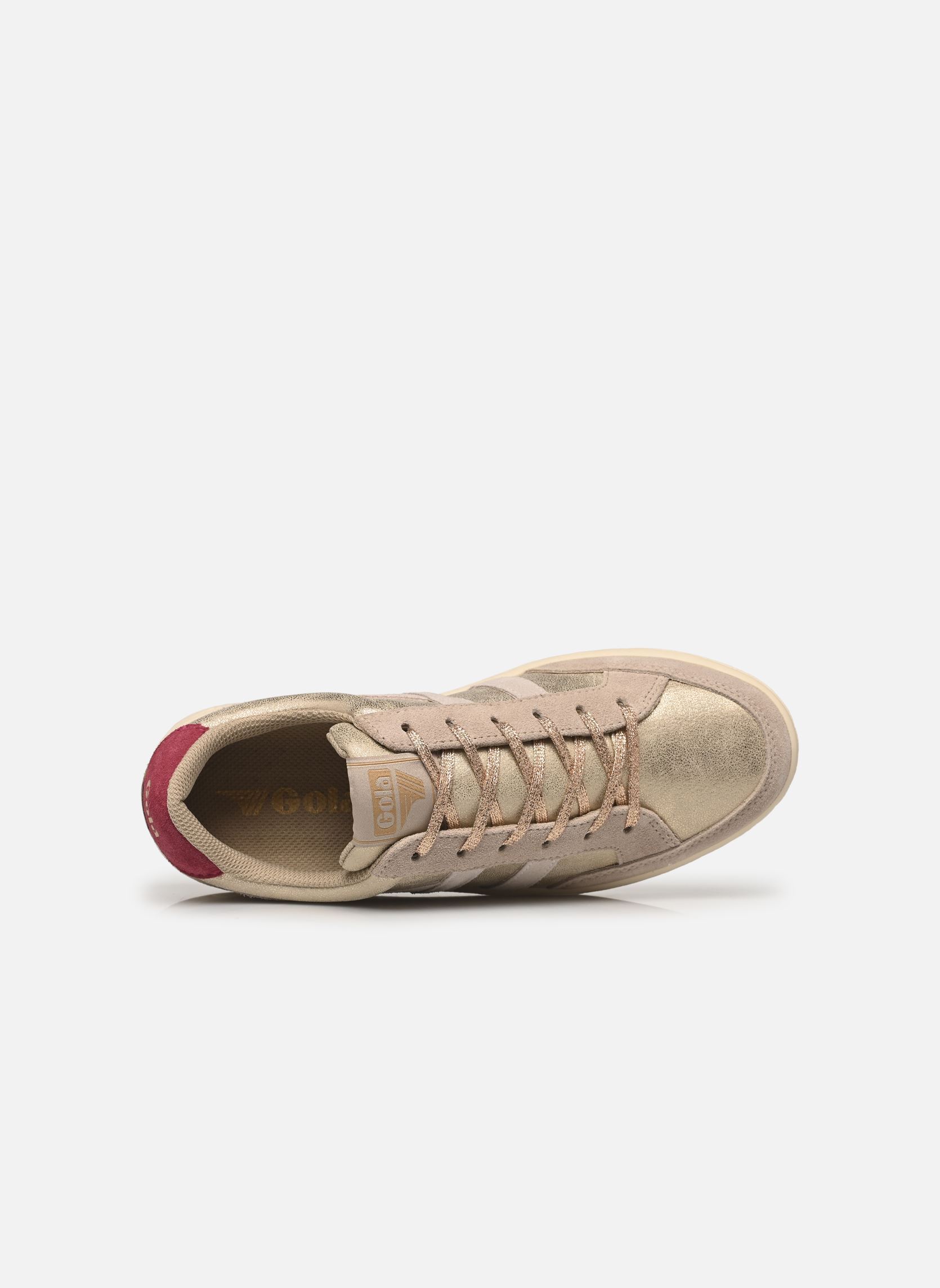 Baskets basses SUPERSLAM BLAZE femme or et bronze Gola Baskets basses SUPERSLAM BLAZE femme or et bronze GOLD/OFF WHITE/CERISE