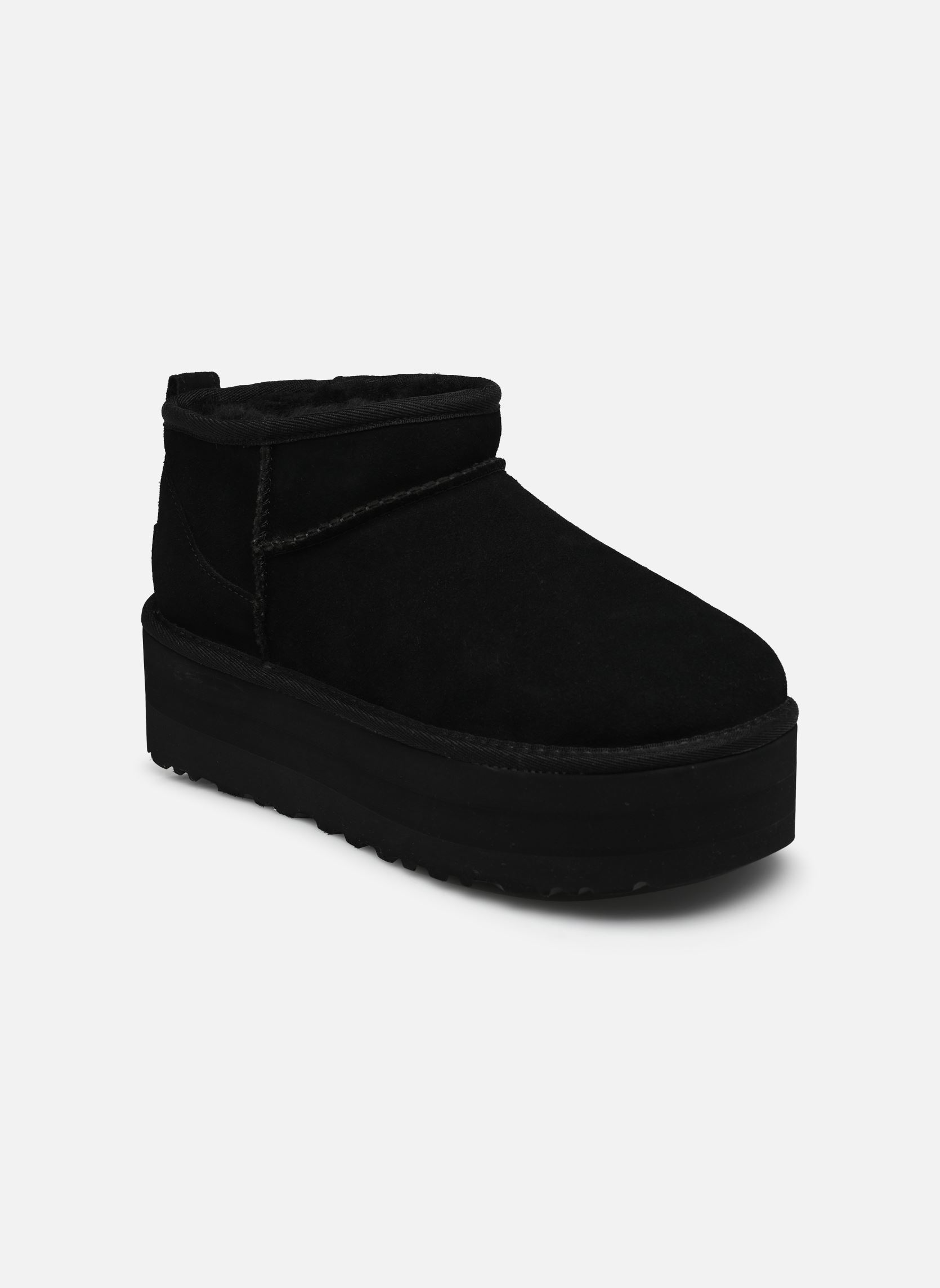 Bottines fourrées W Classic Ultra Mini Platform femme noir UGG Bottines fourrées W Classic Ultra Mini Platform femme noir BLACK