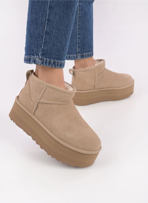 UGG W CLASSIC ULTRA MINI PLATFORM (Beige) - Boots en enkellaarsjes chez  Sarenza (711829)