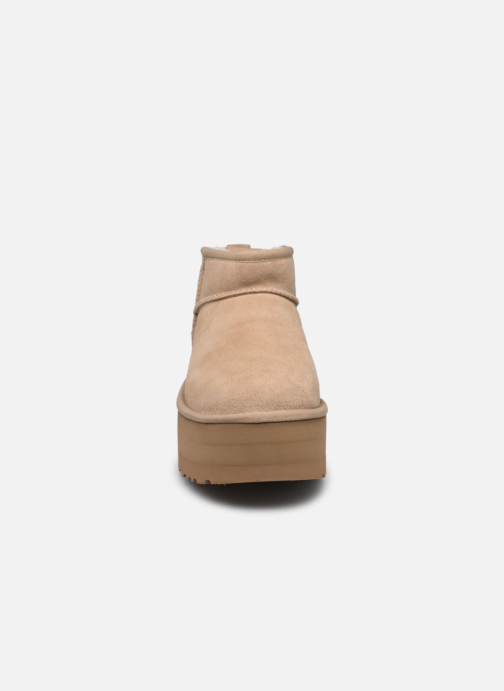 Gefütterte Stiefeletten W Classic Ultra Mini Platform damen beige UGG Gefütterte Stiefeletten W Classic Ultra Mini Platform damen beige SAND