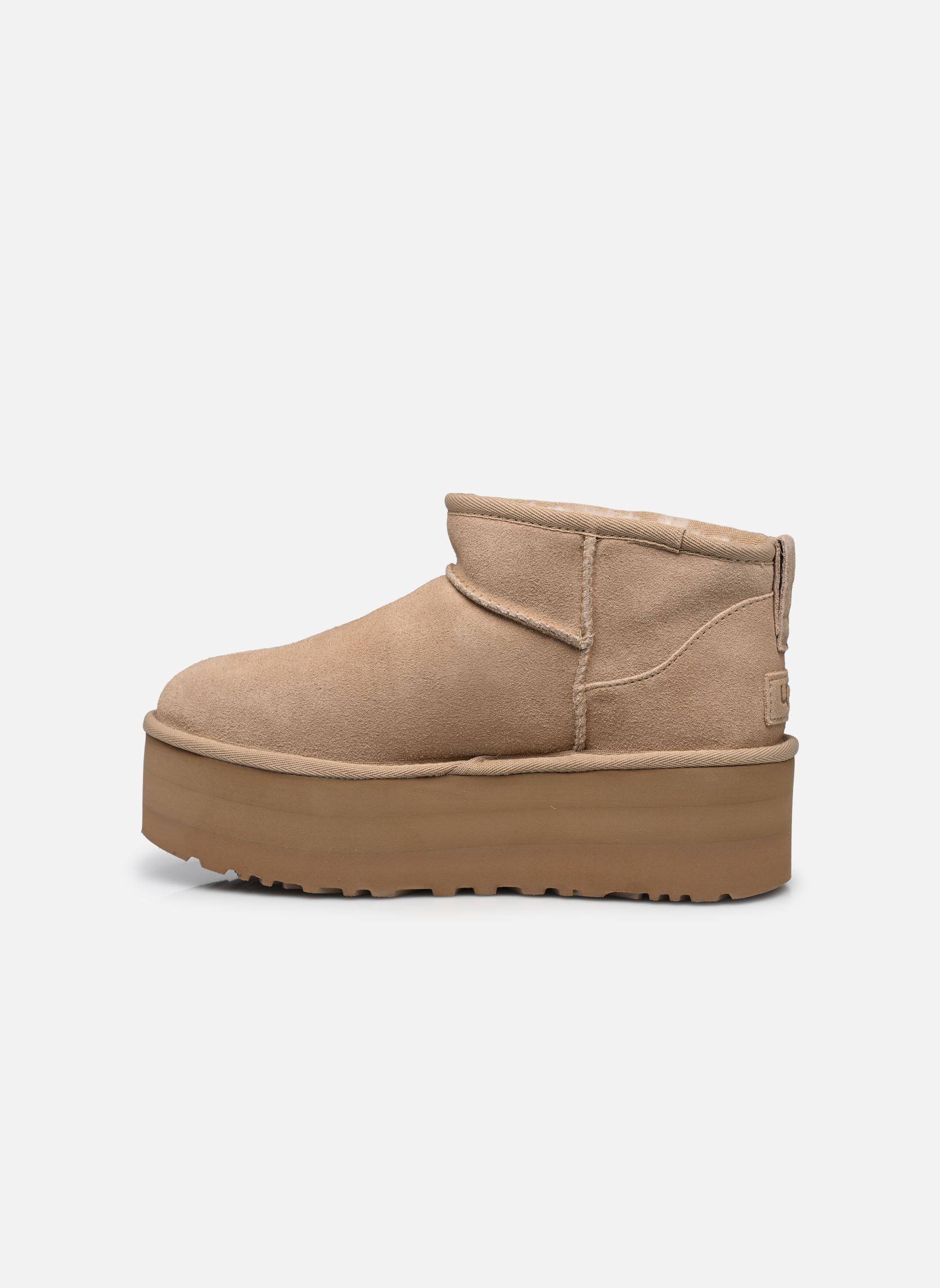 Gefütterte Stiefeletten W Classic Ultra Mini Platform damen beige UGG Gefütterte Stiefeletten W Classic Ultra Mini Platform damen beige SAND