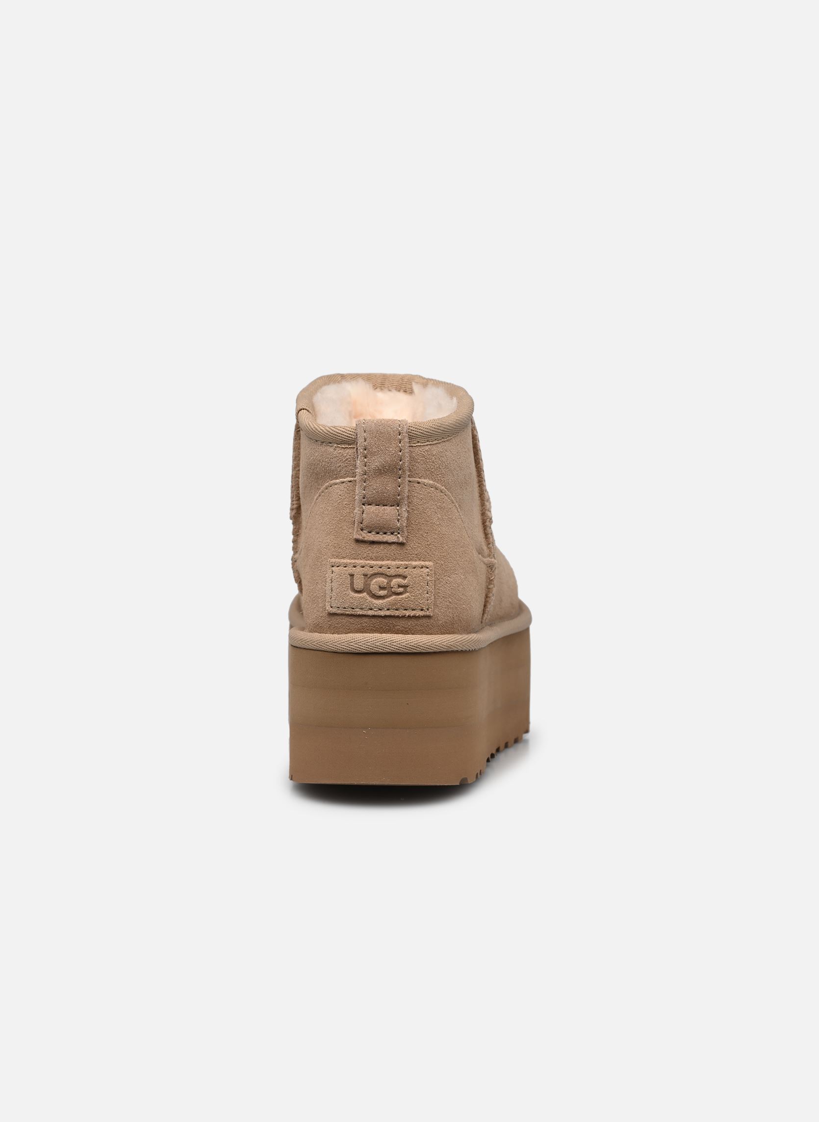 Gefütterte Stiefeletten W Classic Ultra Mini Platform damen beige UGG Gefütterte Stiefeletten W Classic Ultra Mini Platform damen beige SAND