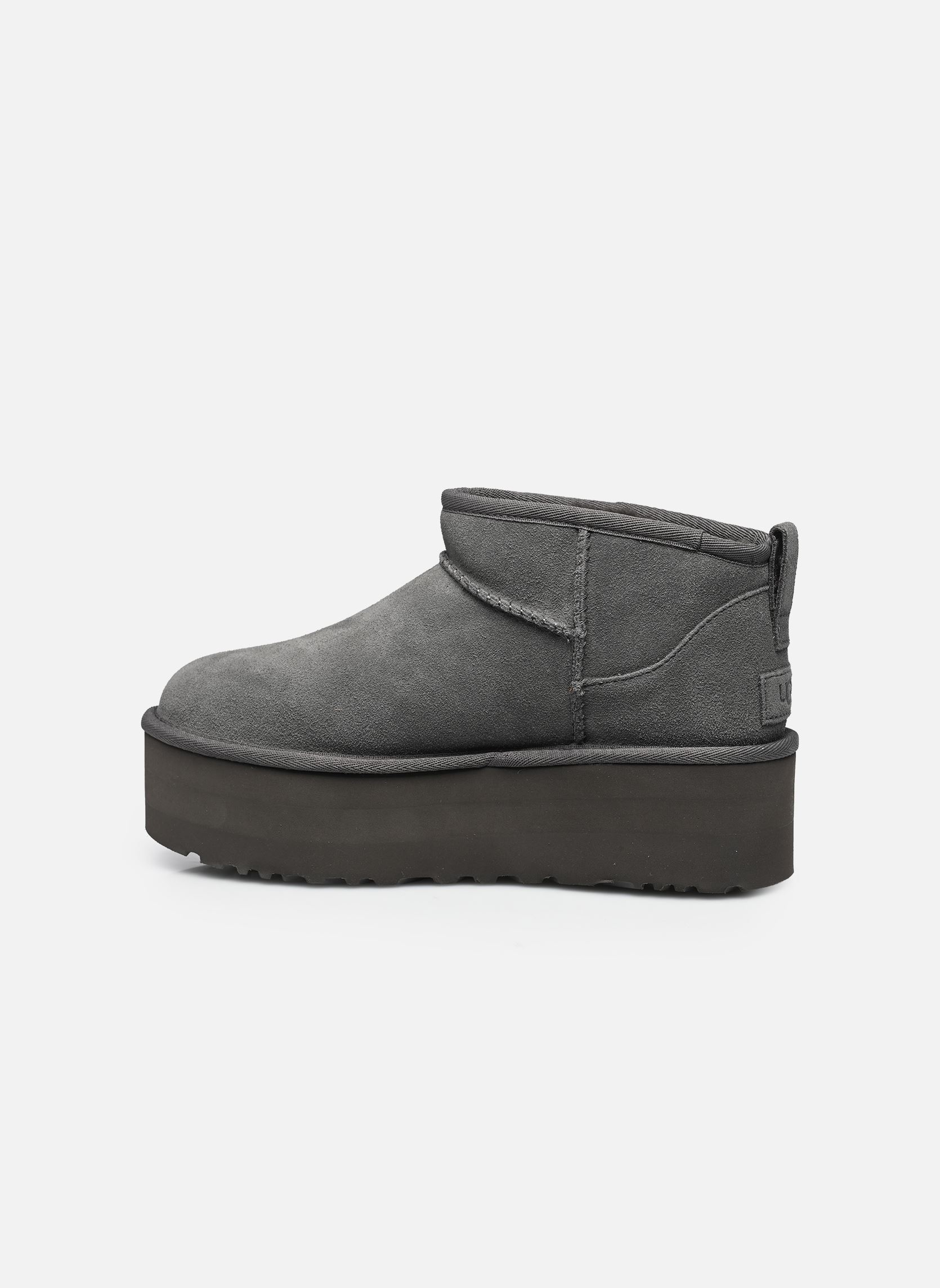 Bottines fourrées W Classic Ultra Mini Platform femme gris UGG Bottines fourrées W Classic Ultra Mini Platform femme gris CHARCOAL