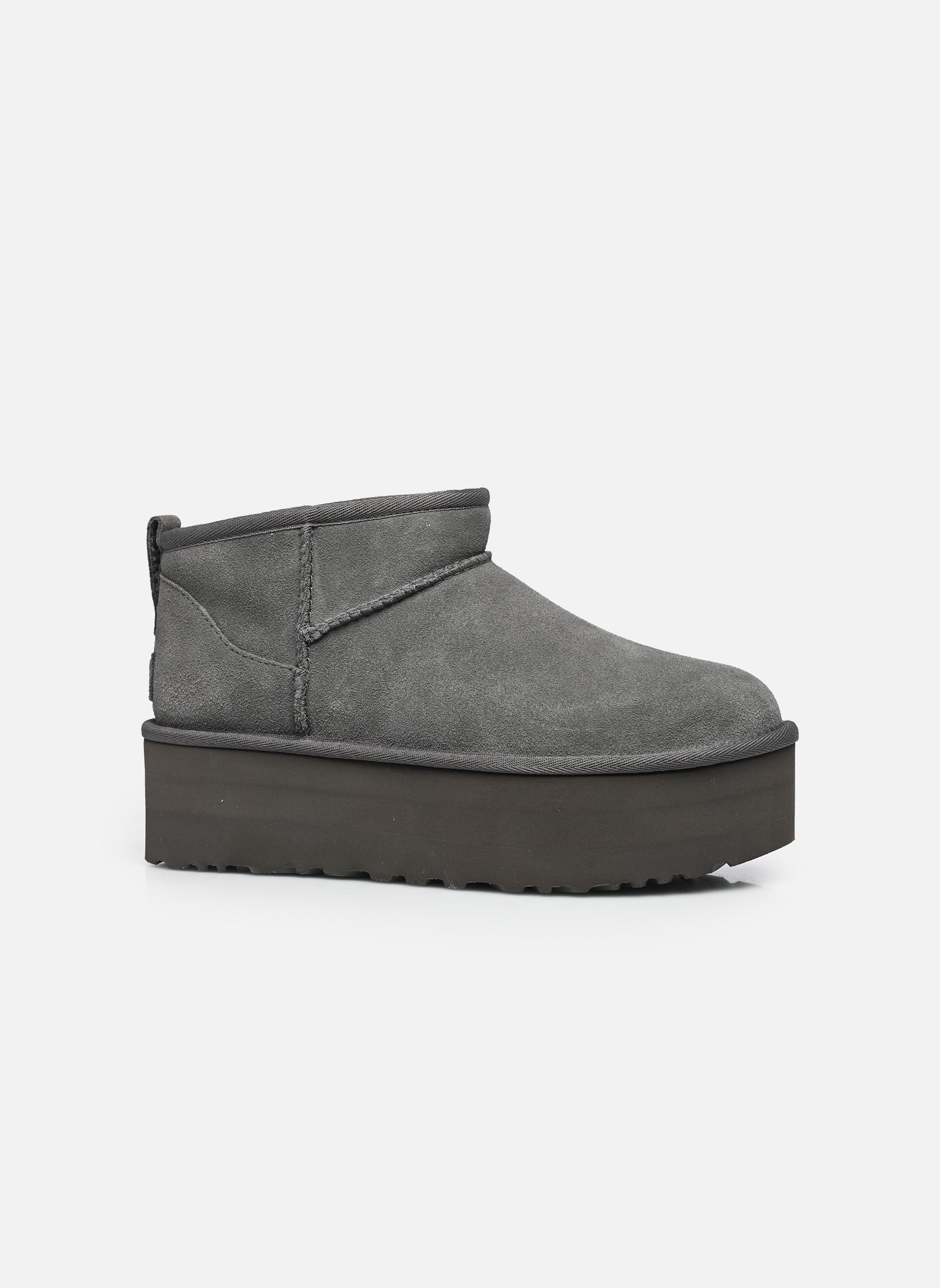 Bottines fourrées W Classic Ultra Mini Platform femme gris UGG Bottines fourrées W Classic Ultra Mini Platform femme gris CHARCOAL