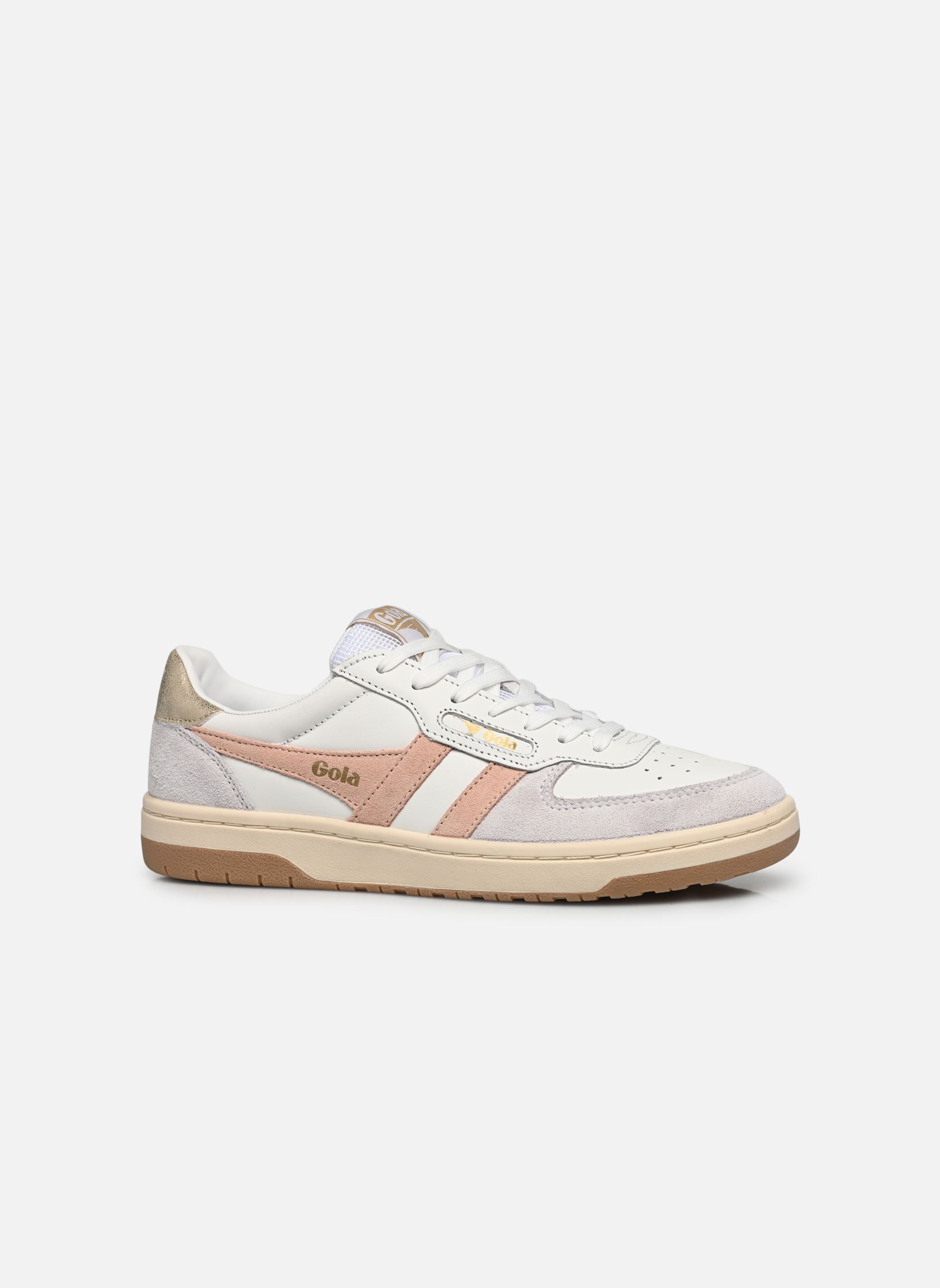 Lage sneakers HAWK W dames wit Gola Lage sneakers HAWK W dames wit WHITE/PEARL PINK/GOLD