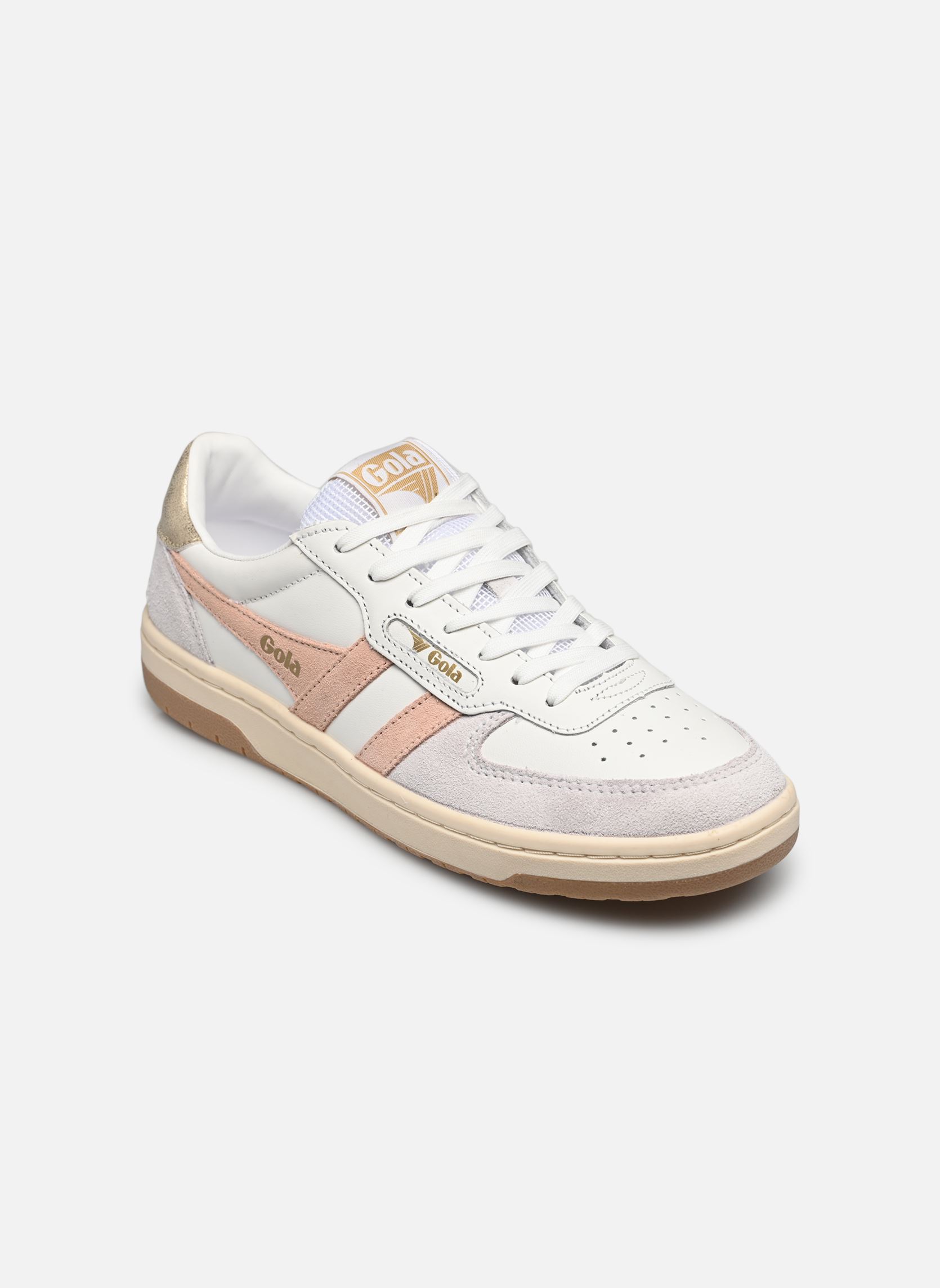 Lage sneakers HAWK W dames wit Gola Lage sneakers HAWK W dames wit WHITE/PEARL PINK/GOLD
