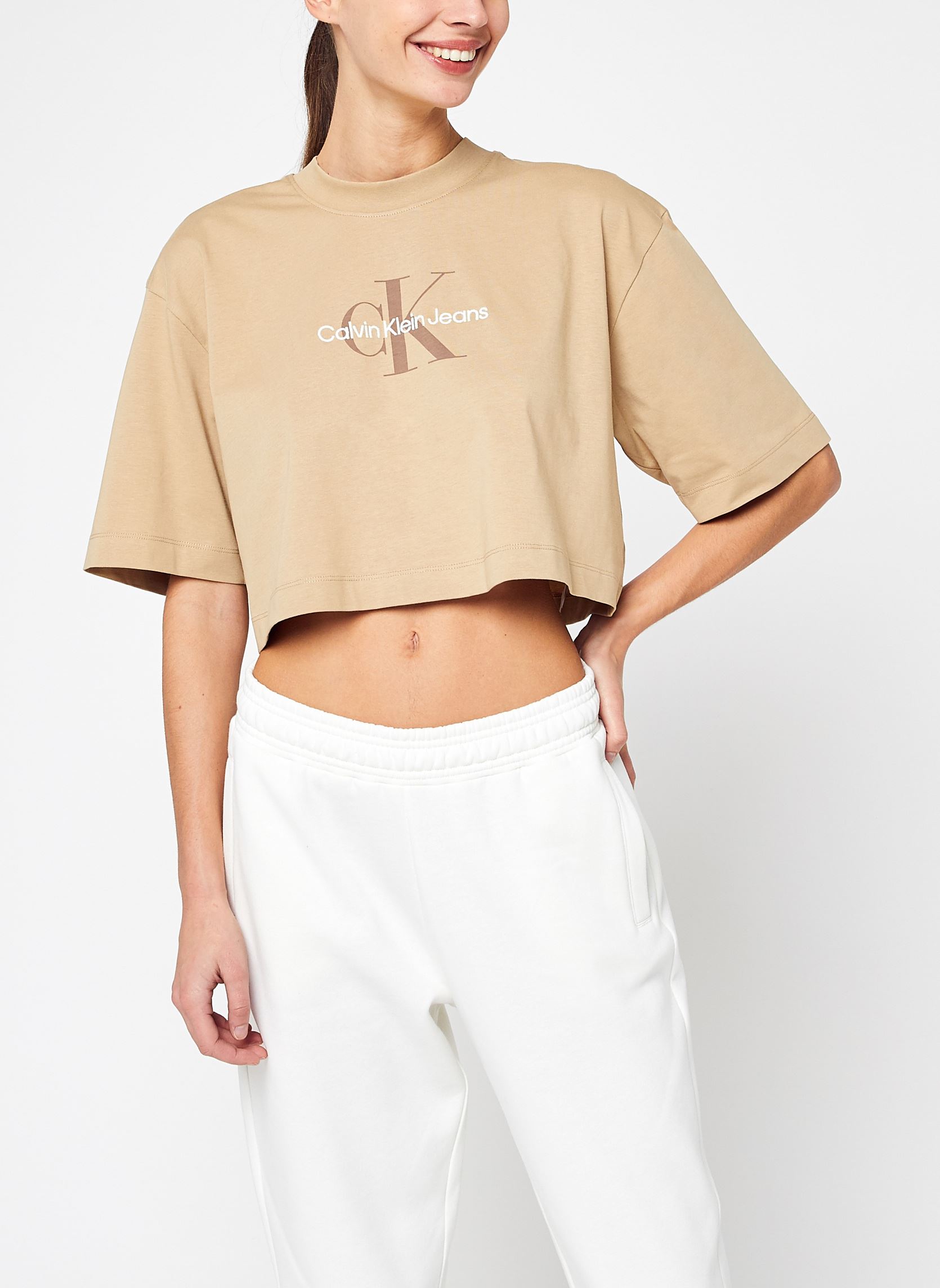 Vêtements Calvin Klein Jeans Archival Monologo Cropped Tee pour Accessoires - vue 2