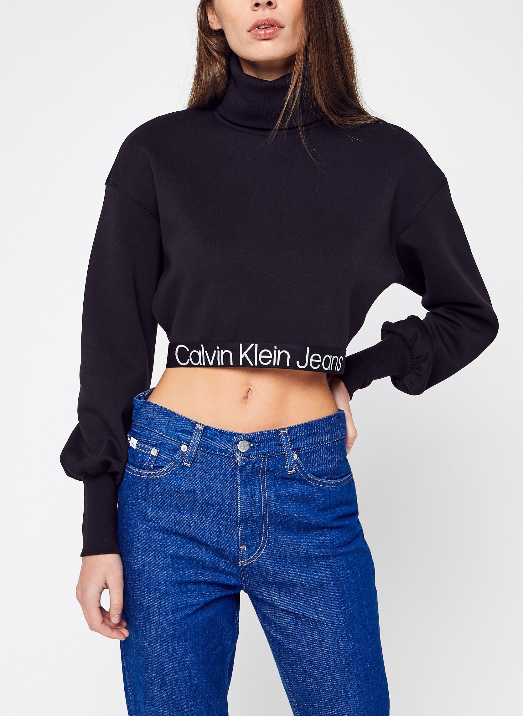 Vêtements Calvin Klein Jeans Contrast Tape Loose Roll Neck pour Accessoires