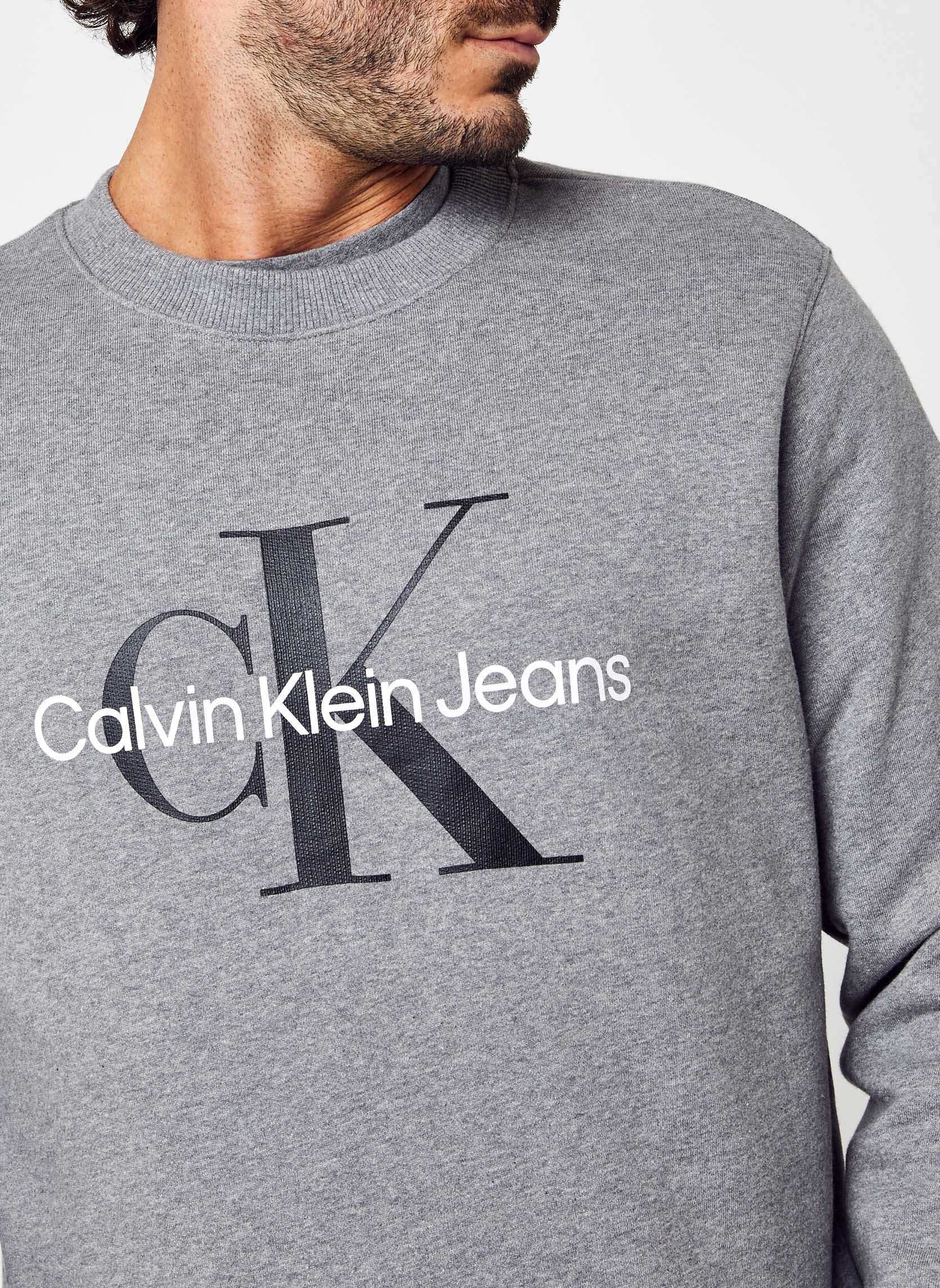 Pulls Core Monogram Crewneck homme gris Calvin Klein Jeans Pulls Core Monogram Crewneck homme gris MID GREY HEATHER