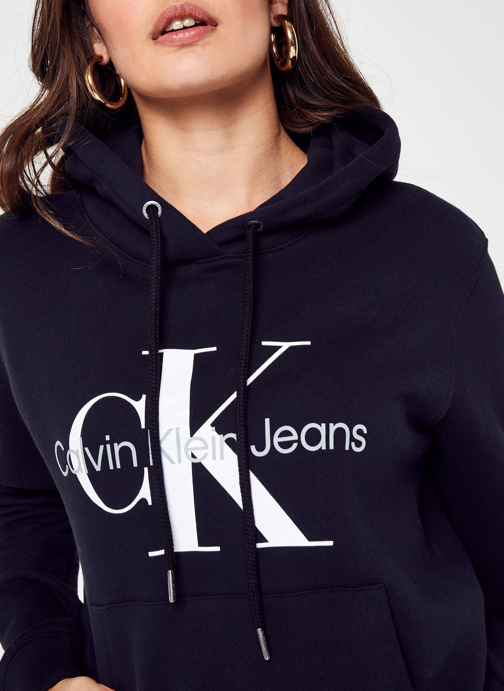 Jersey con capucha Core Monogram Hoodie mujer negro Calvin Klein Jeans Jersey con capucha Core Monogram Hoodie mujer negro CK BLACK