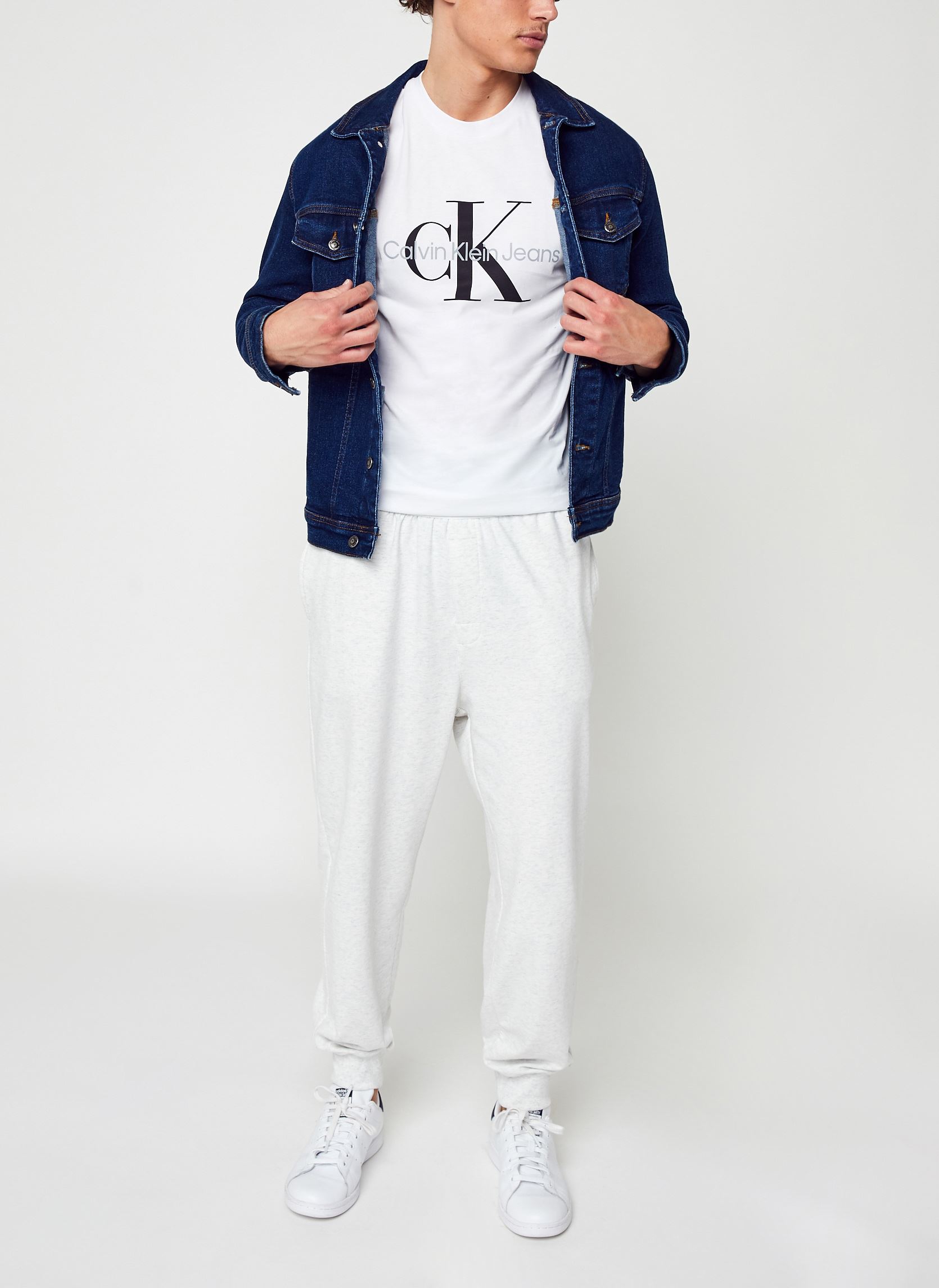 Tee-shirts Core Monogram Slim Tee homme blanc Calvin Klein Jeans Tee-shirts Core Monogram Slim Tee homme blanc BRIGHT WHITE